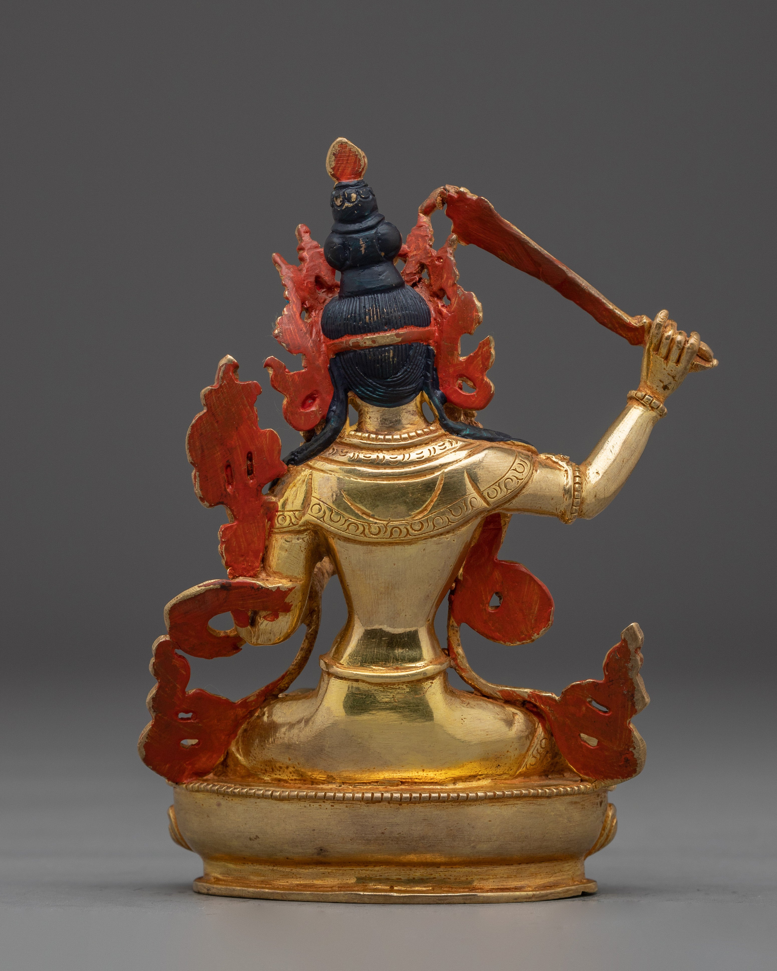 Golden Handmade Statue of Manjushri | Wisdom Bodhisattva