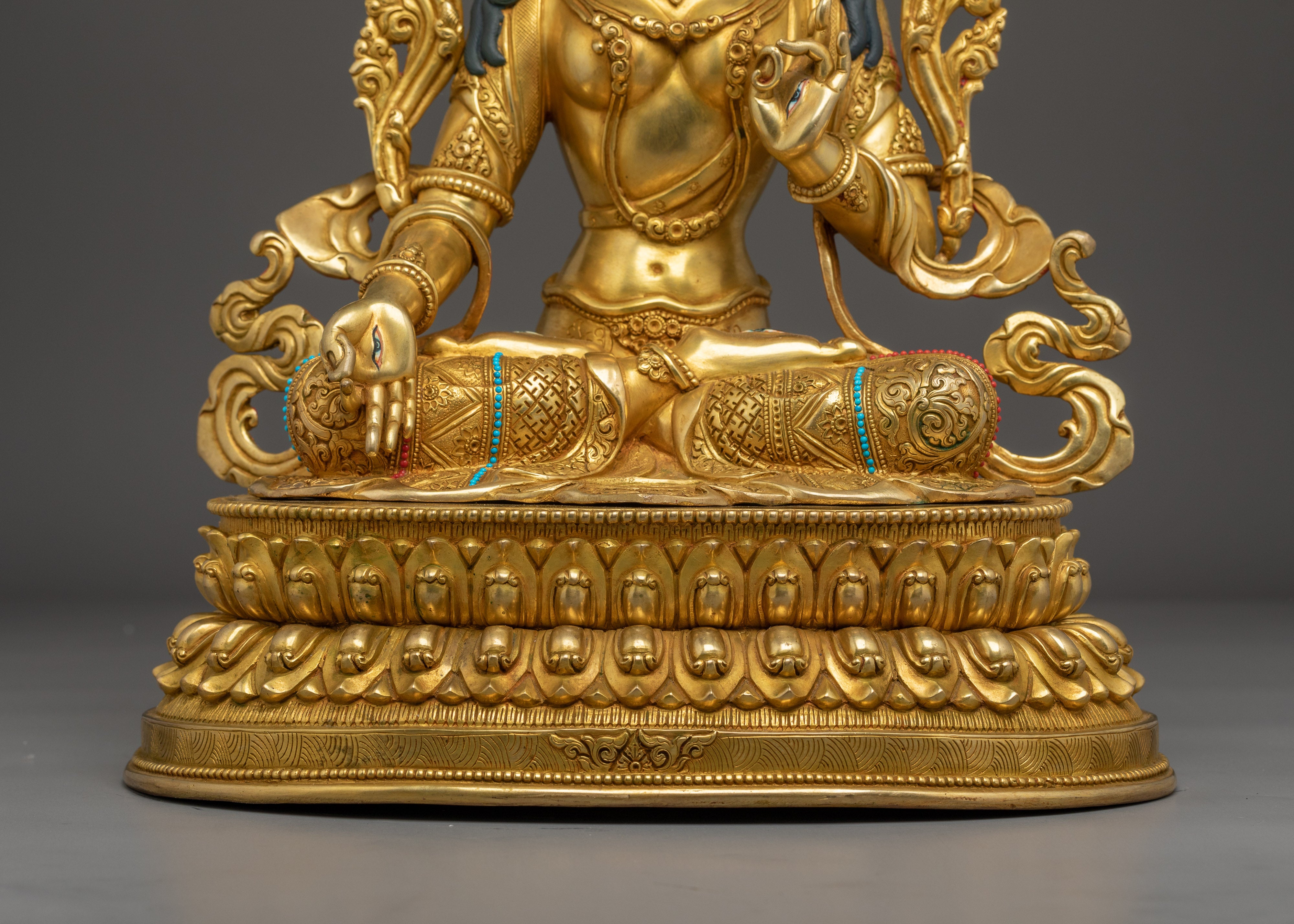 Golden Sita Tara Handmade Statue | Healing Goddess