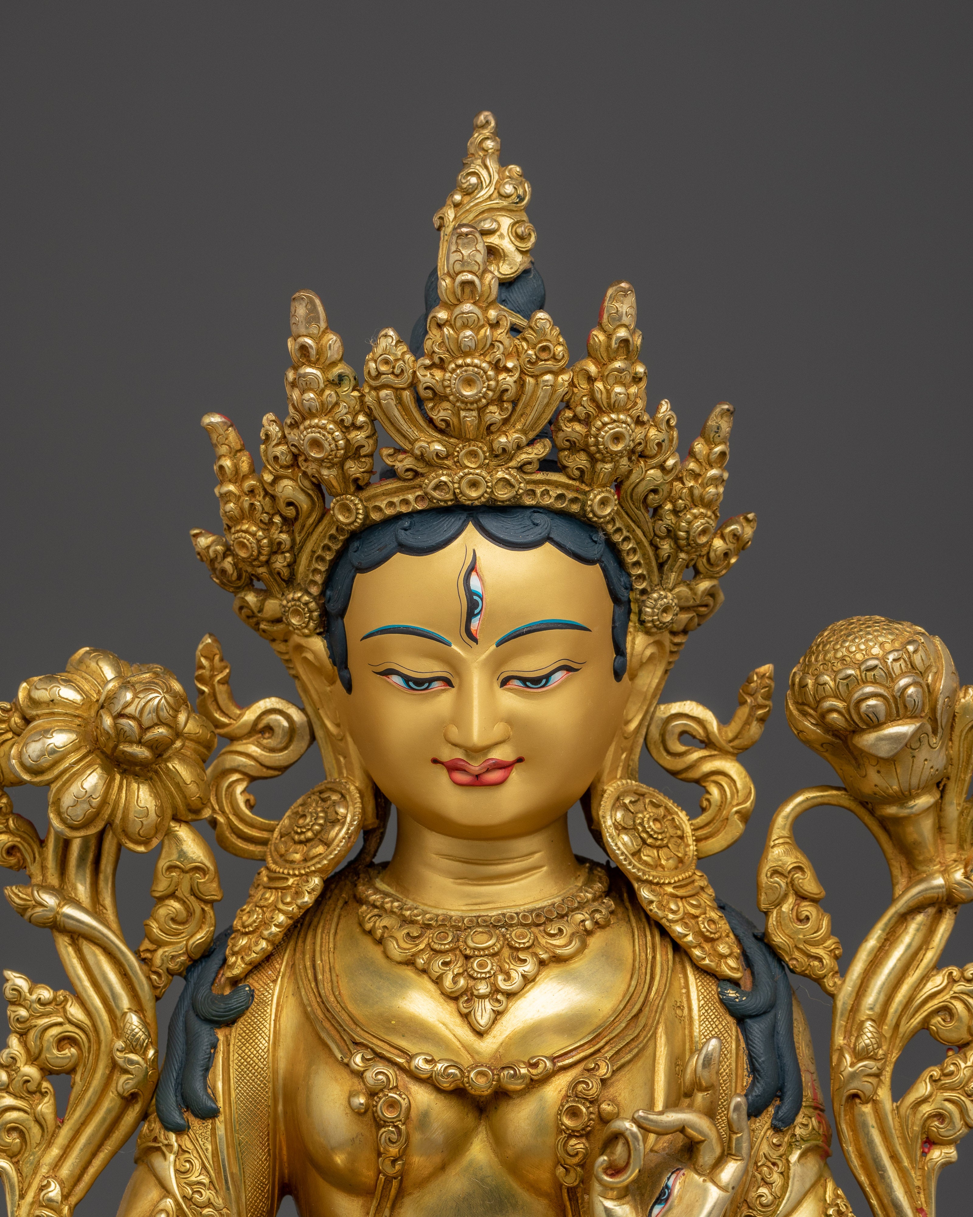 Golden Sita Tara Handmade Statue | Healing Goddess