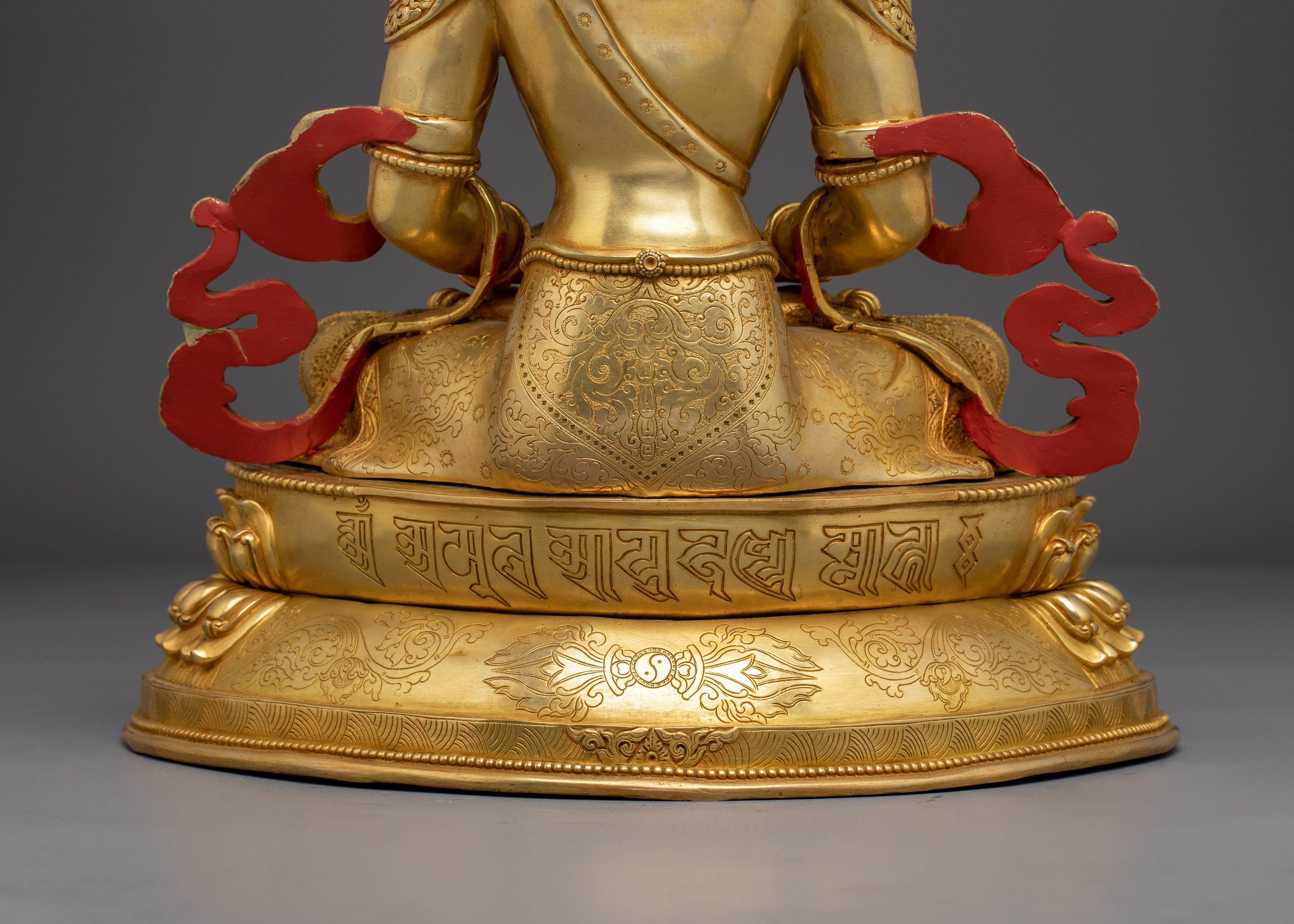 Himalayan Copper Statue of Golden Amitayus | Symbol of Longevity and Blessings