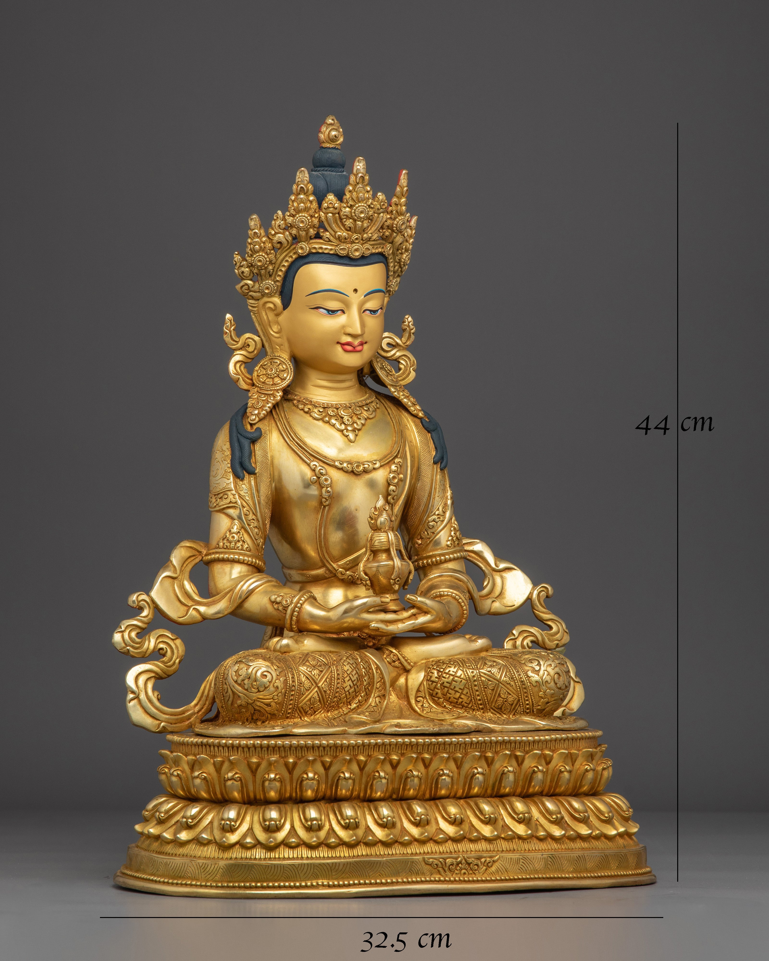 Himalayan Copper Statue of Golden Amitayus