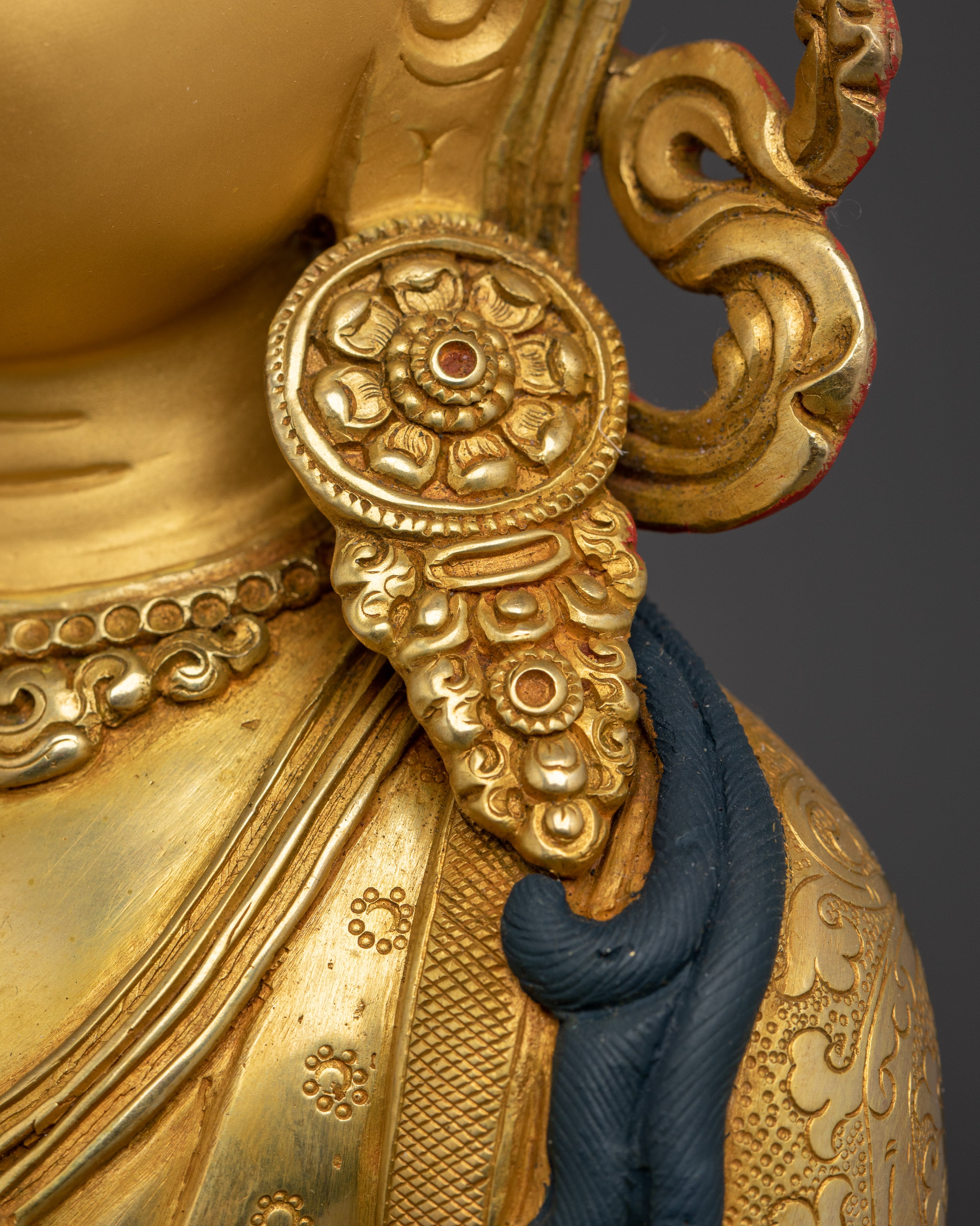 Himalayan Copper Statue of Golden Amitayus | Symbol of Longevity and Blessings