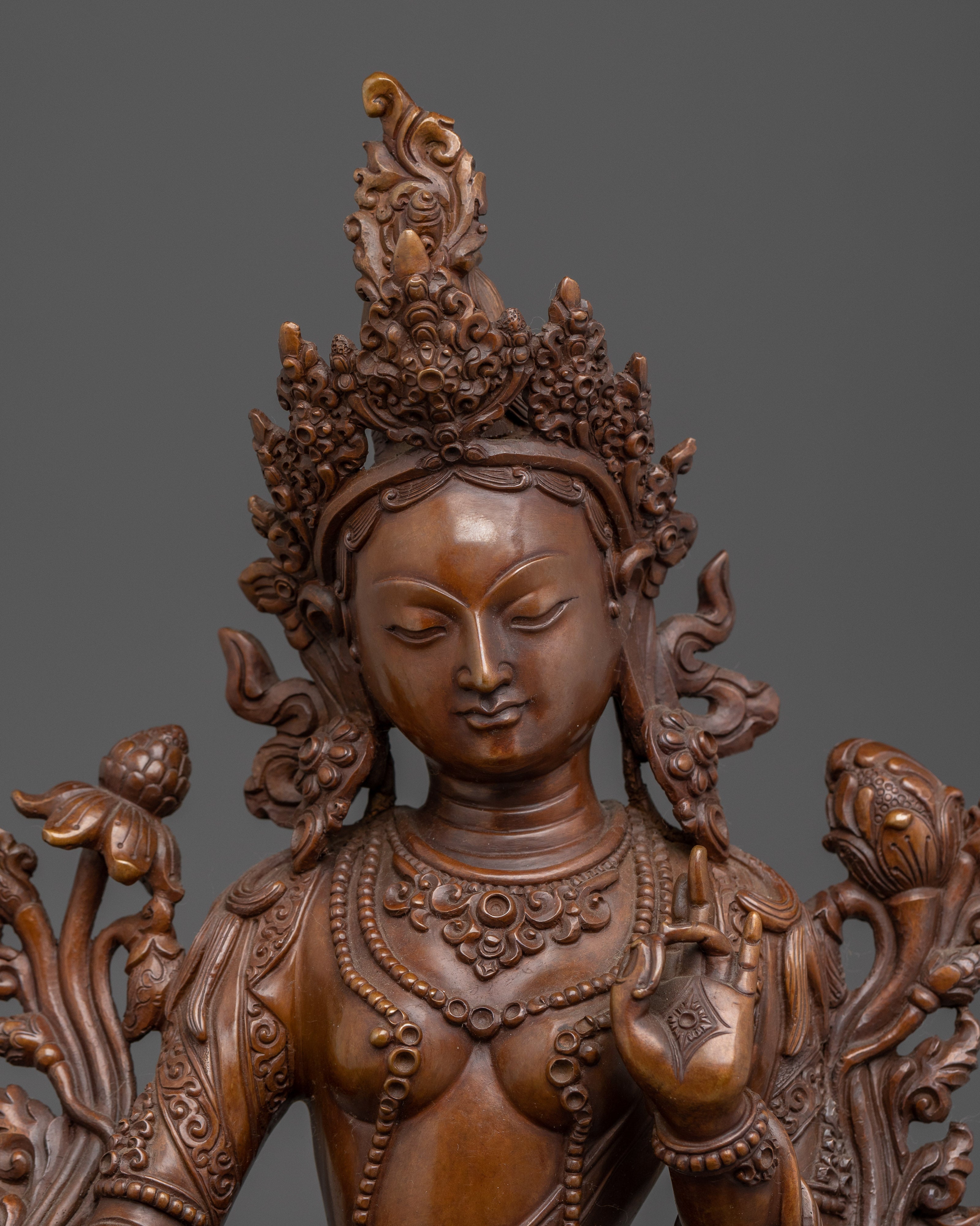 Compassion Goddess Green Tara Sculpture | Tibetan Buddhism