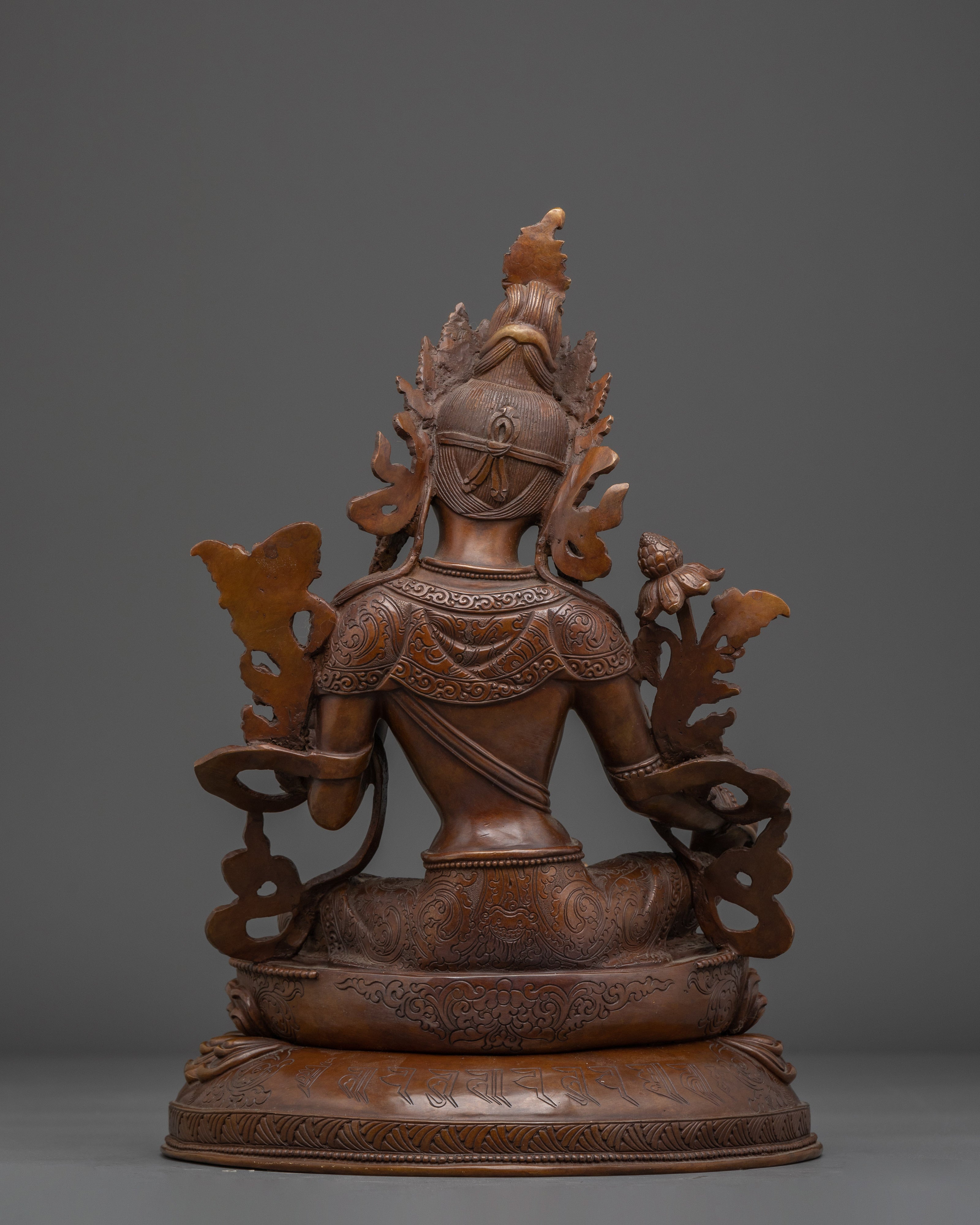 Compassion Goddess Green Tara Sculpture | Tibetan Buddhism