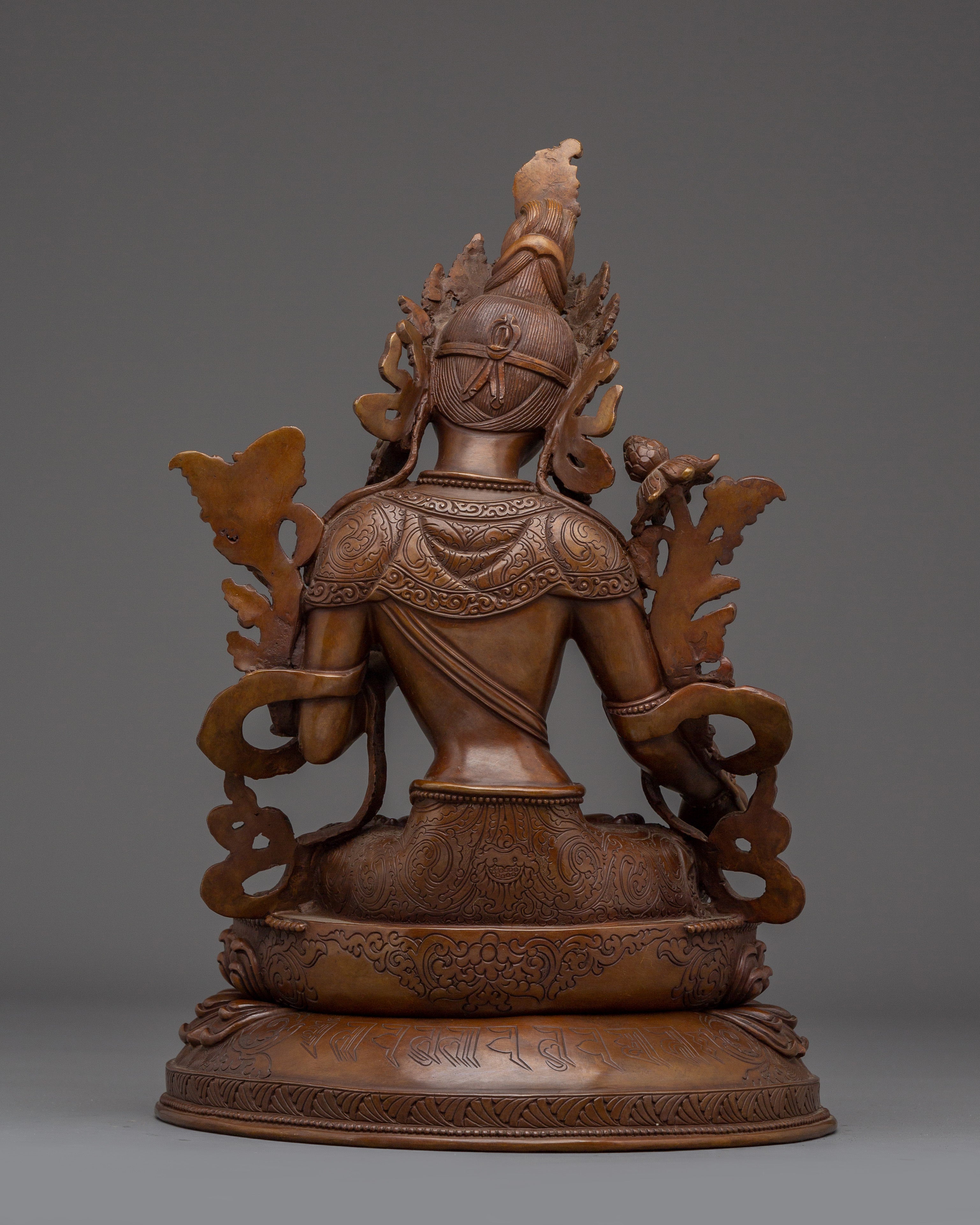 Chocolate Oxidized White Tara Statue | Sita Tara - Tibetan Healing Deity
