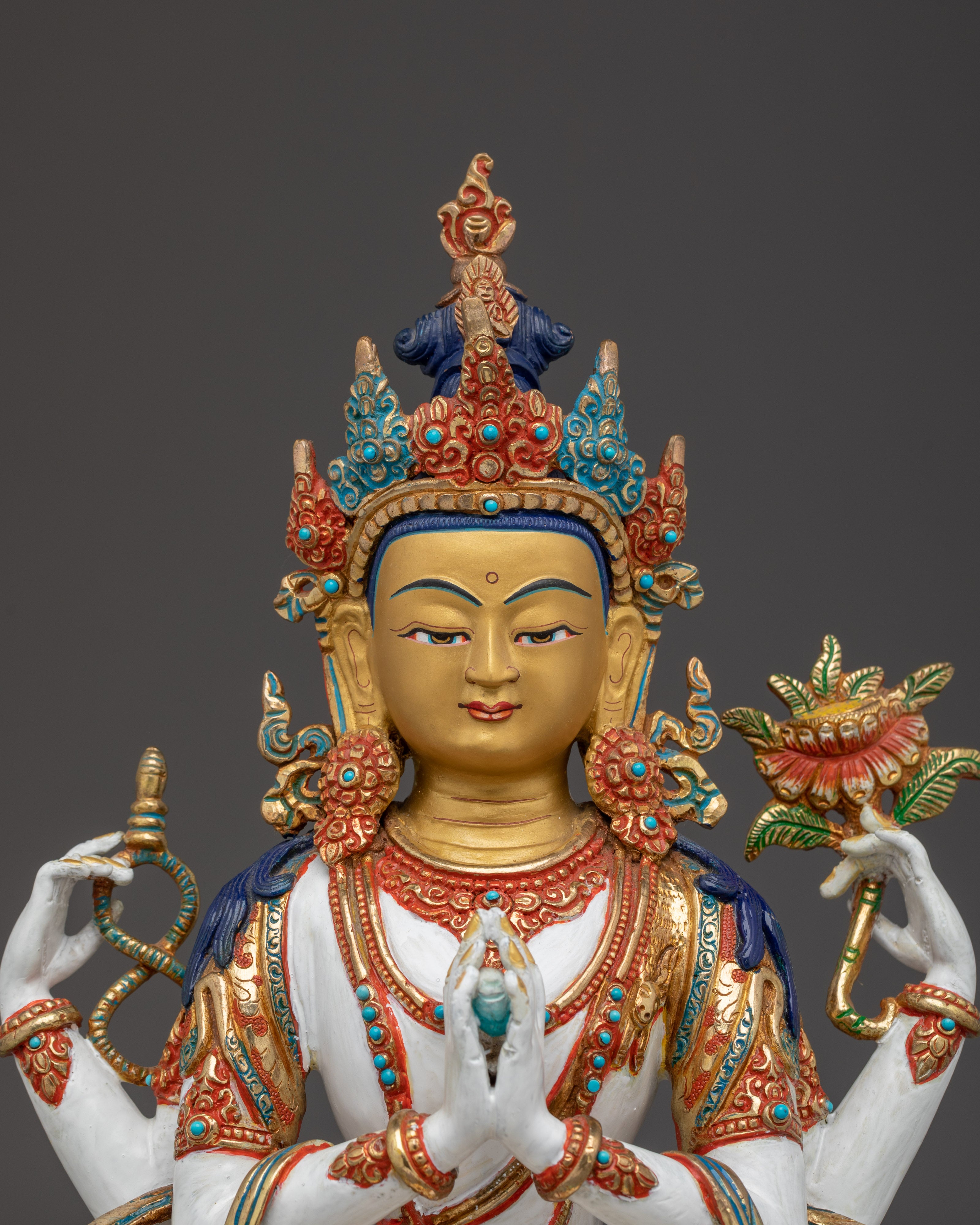 Himalayan Art of Chenrezig Sculpture | Protector of Beings