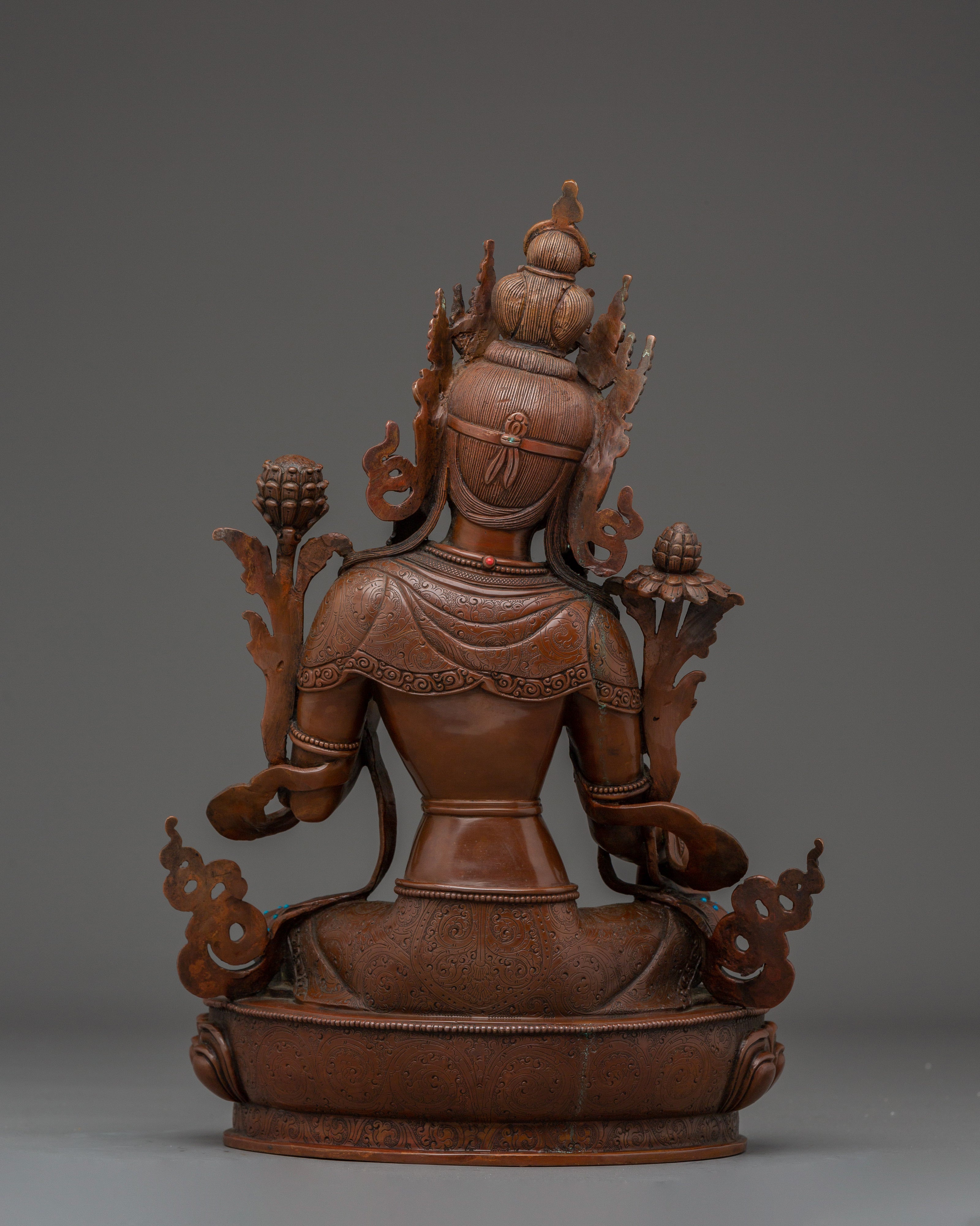 Meditation Deity Green Tara Statue | Female Buddha