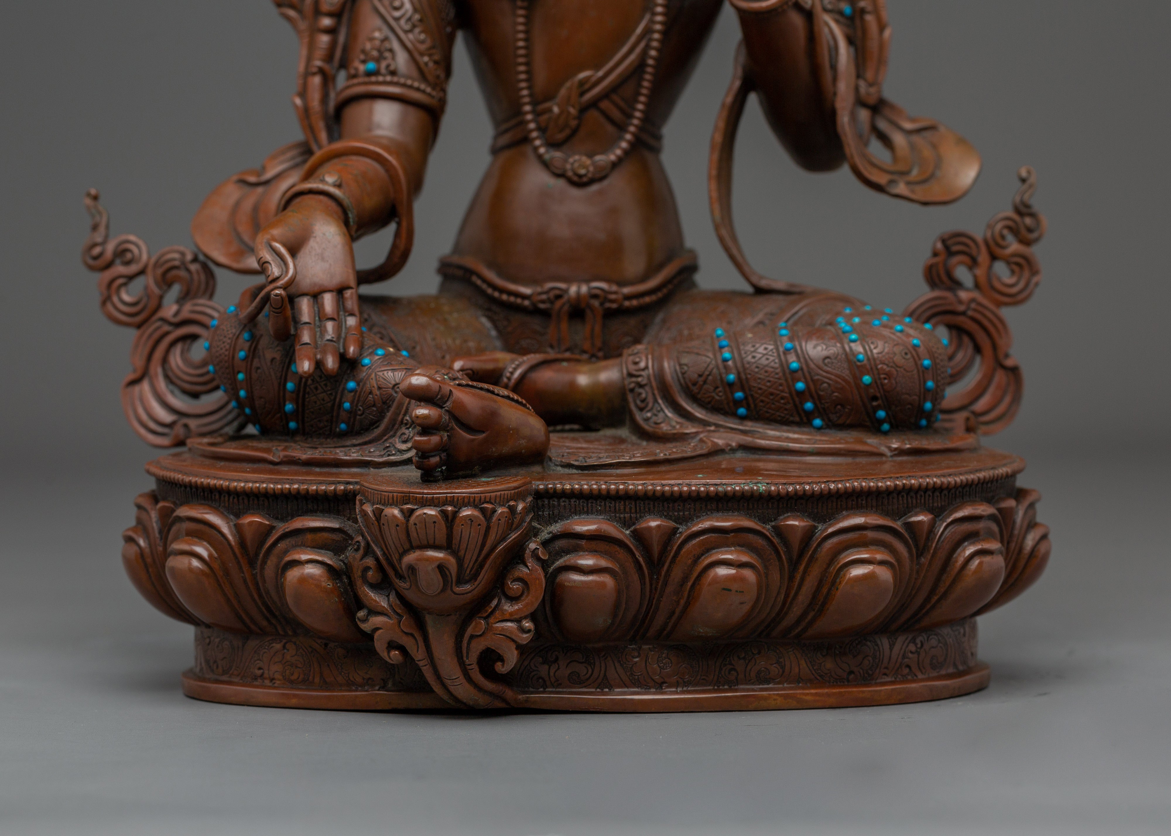 Meditation Deity Green Tara Statue | Female Buddha