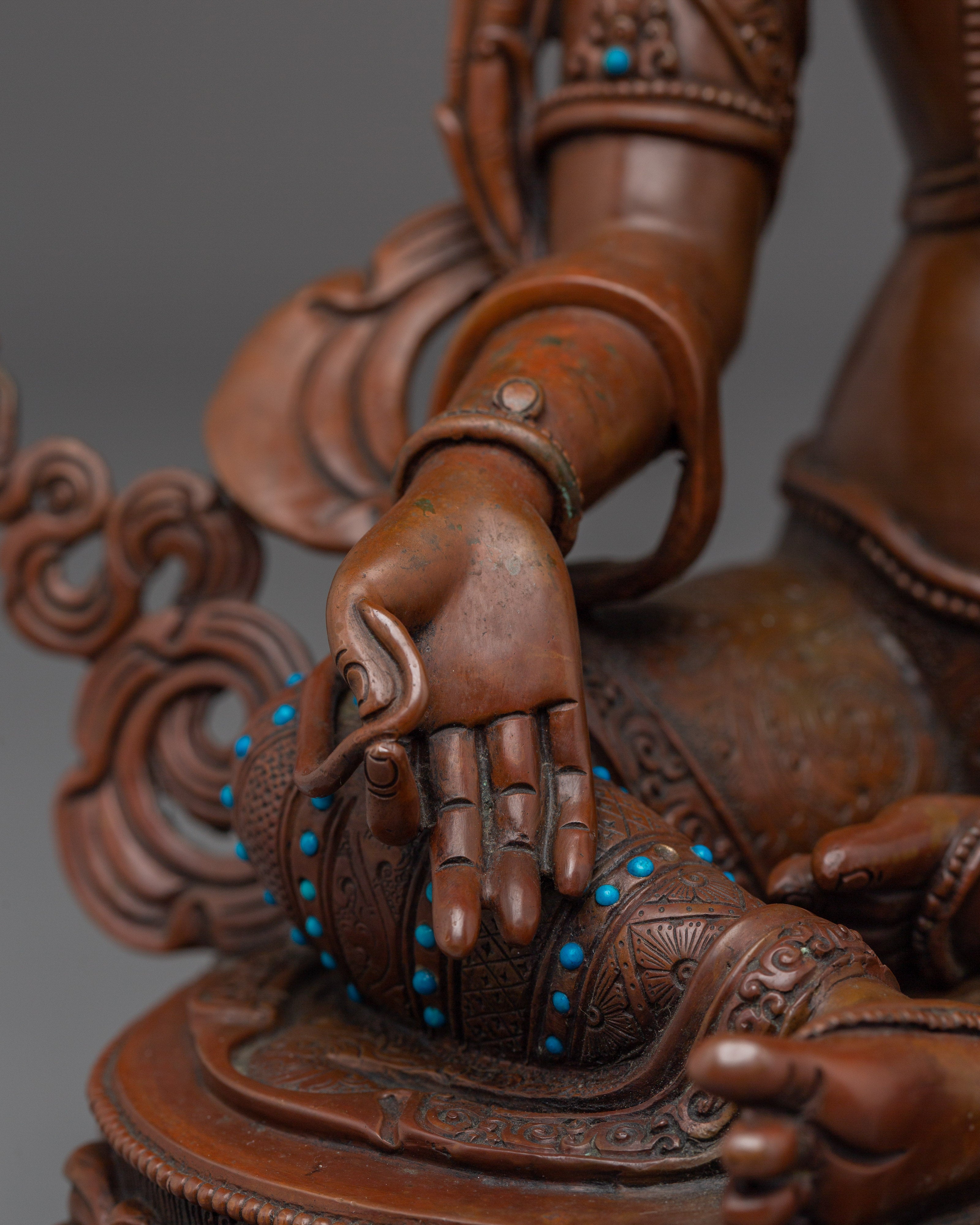 Meditation Deity Green Tara Statue | Female Buddha