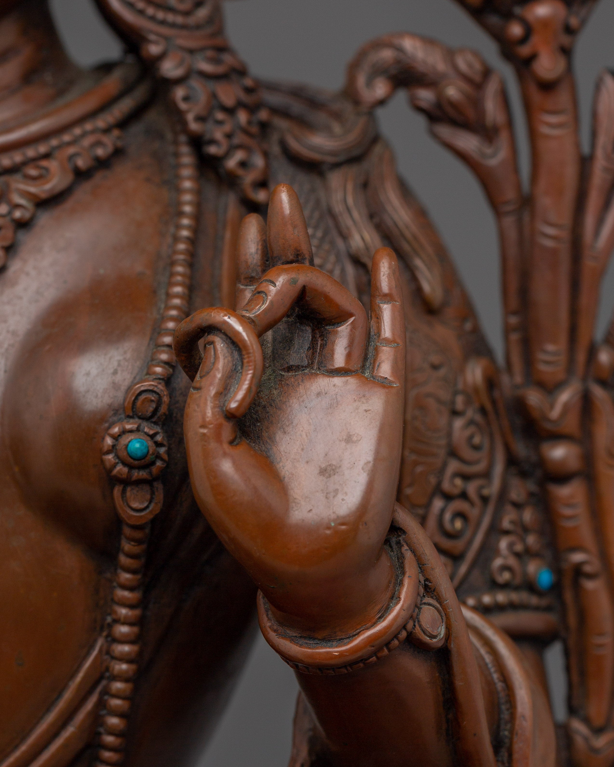 Meditation Deity Green Tara Statue | Female Buddha