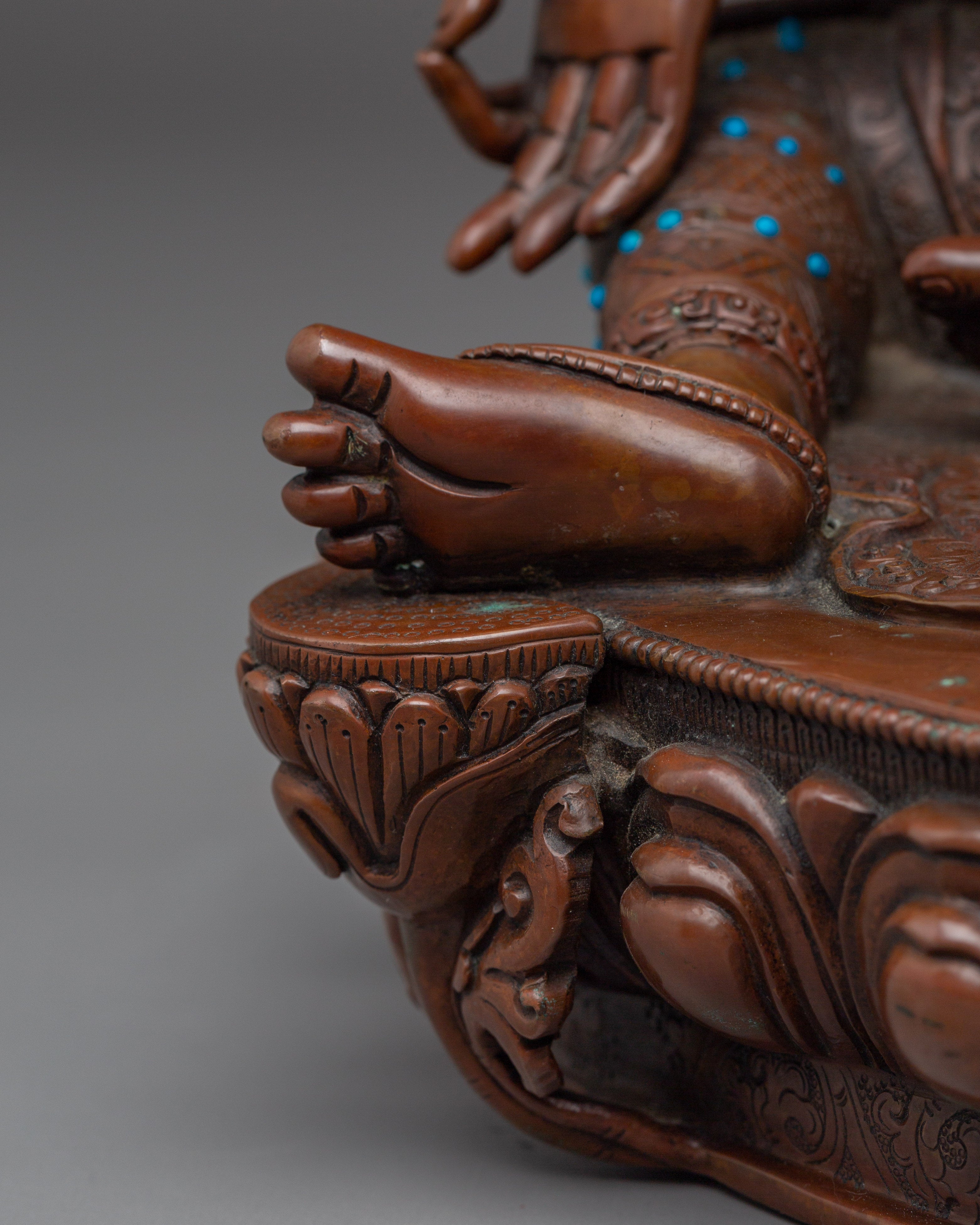 Meditation Deity Green Tara Statue | Female Buddha