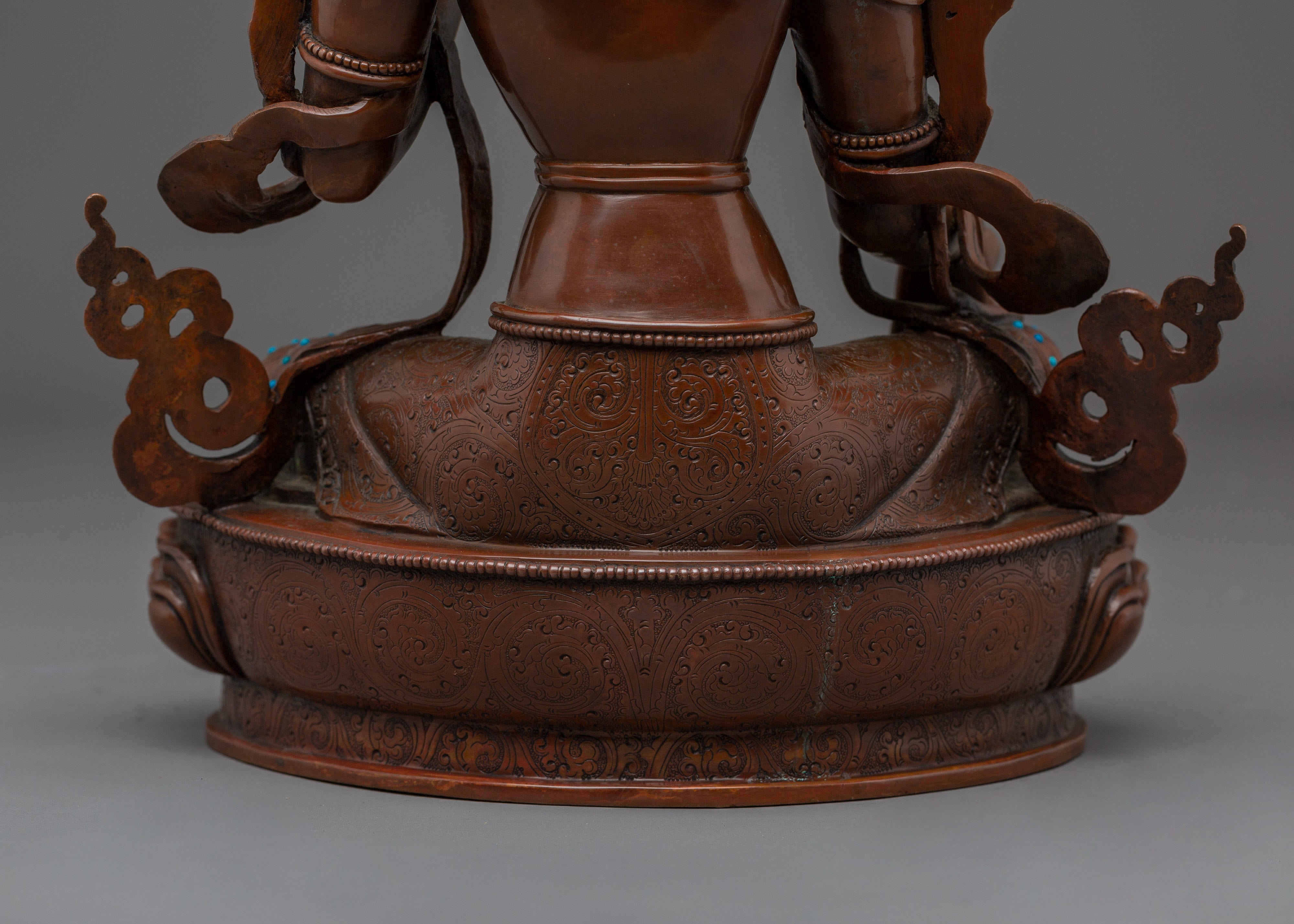 Meditation Deity Green Tara Statue | Female Buddha