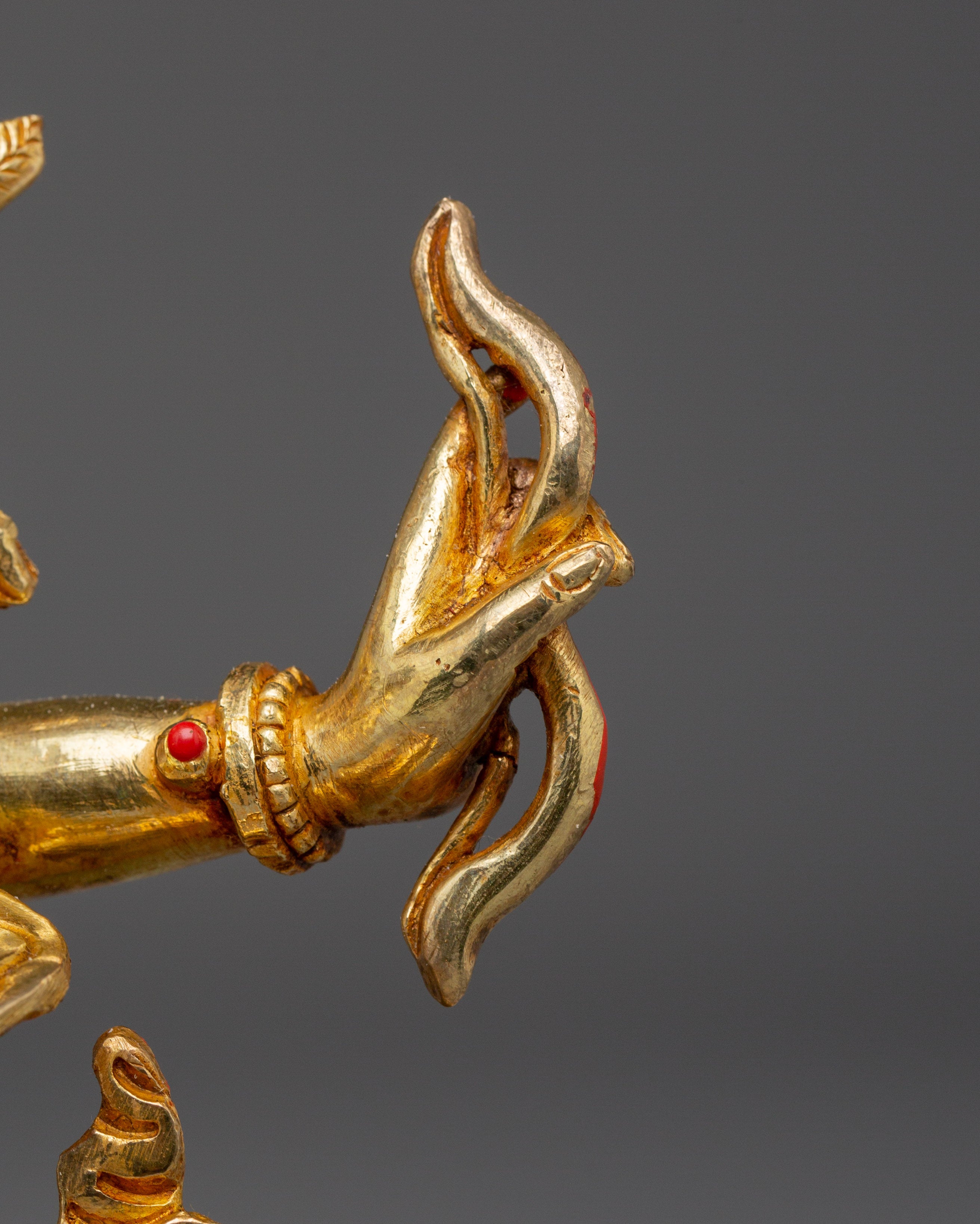 Maha Manjushri Tibetan Deity Statue | 24K Gold Gilded Copper Bodhisattva of Wisdom