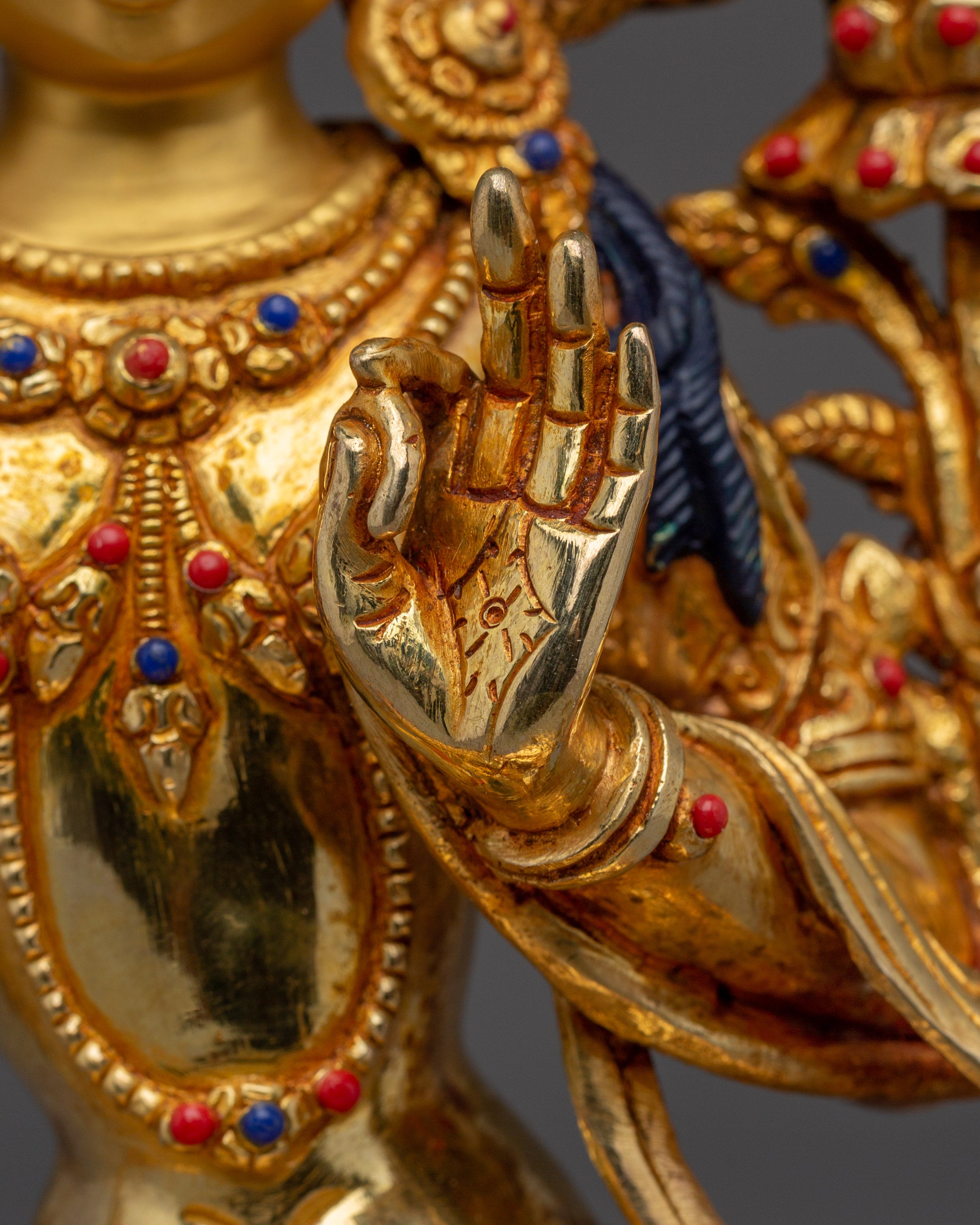 Blue Vimla Manjushri Statue | Wisdom Deity