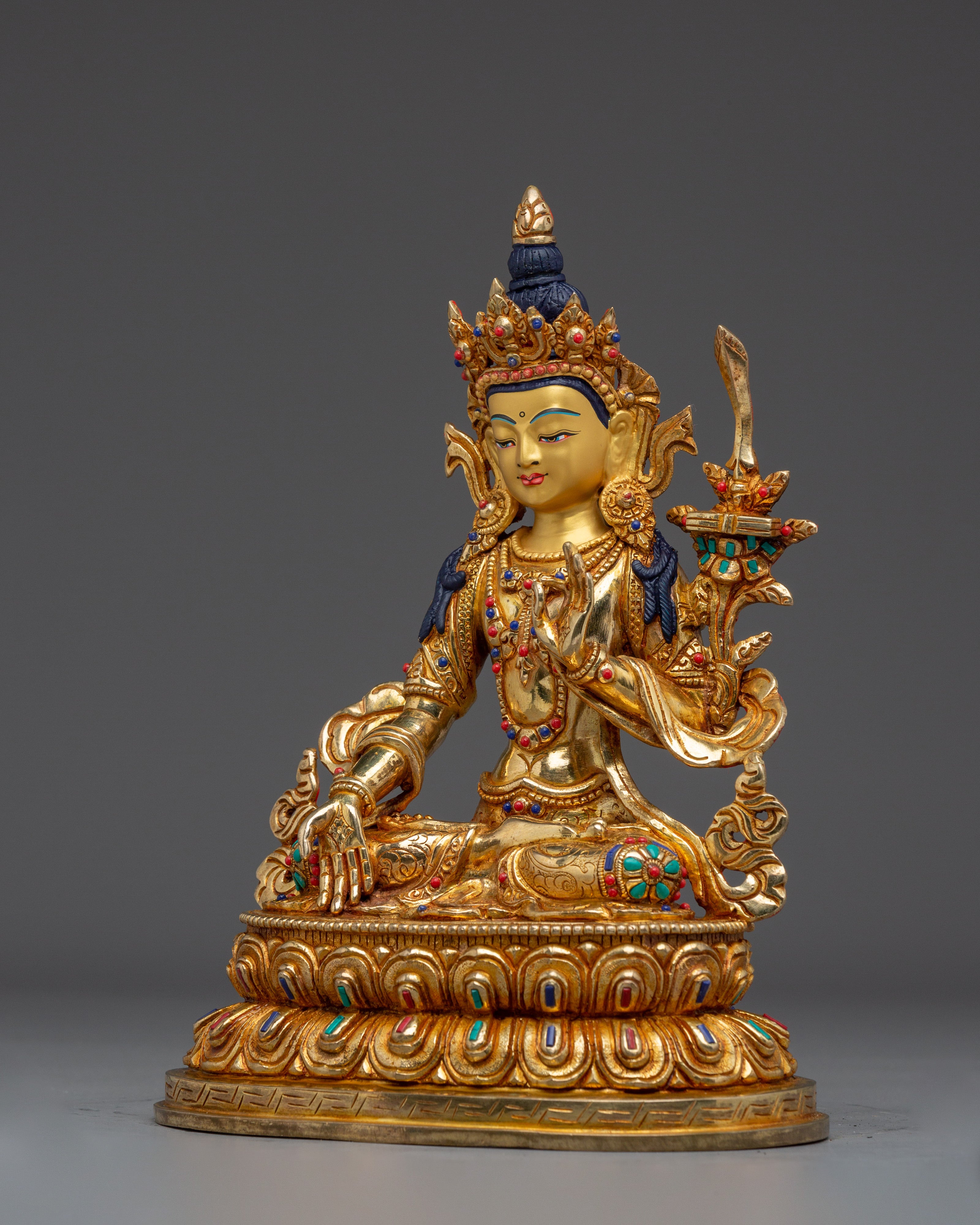 Infinite Wisdom Deity Manjushri | Buddhist Spiritual Artwork