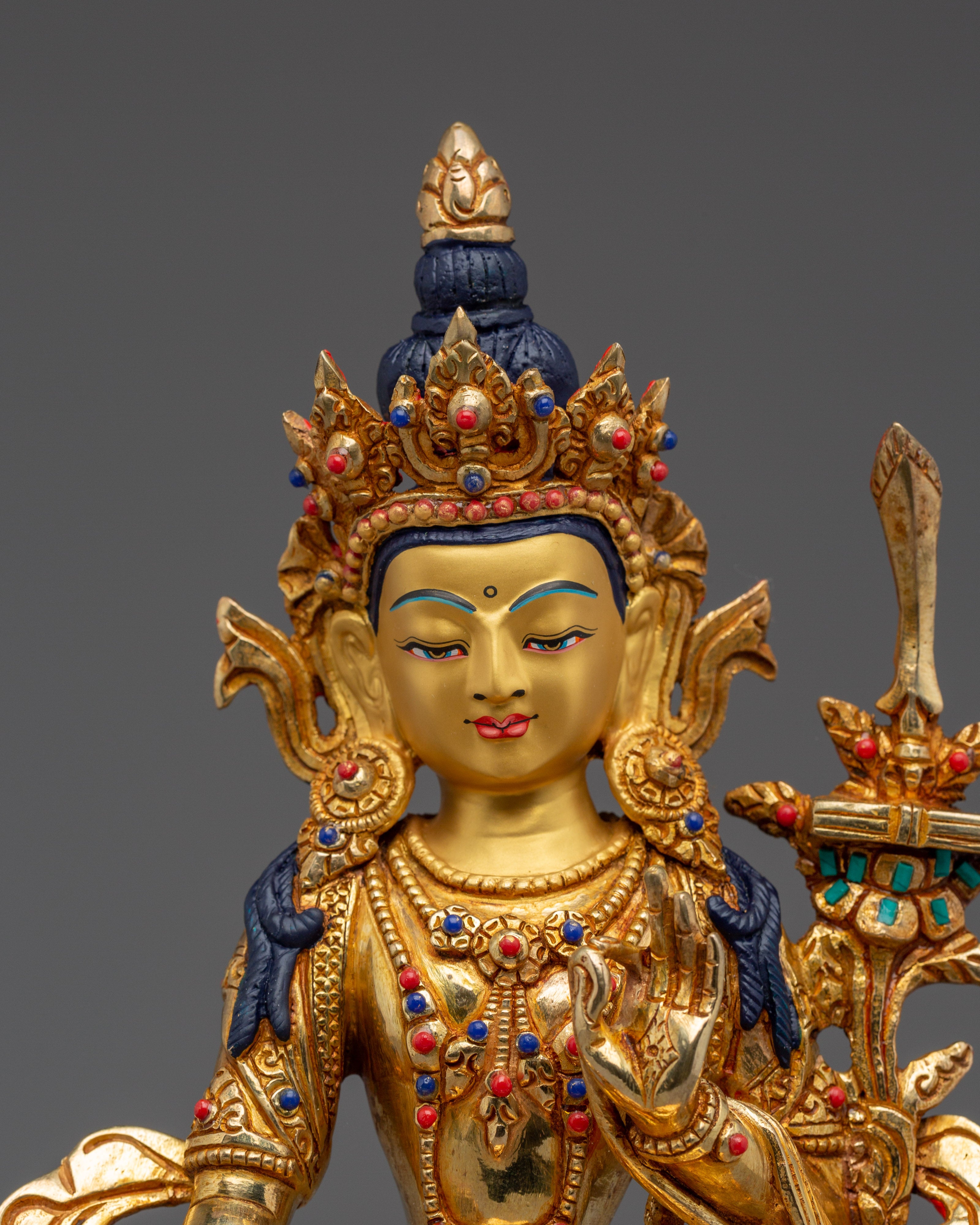 Infinite Wisdom Deity Manjushri | Buddhist Spiritual Artwork