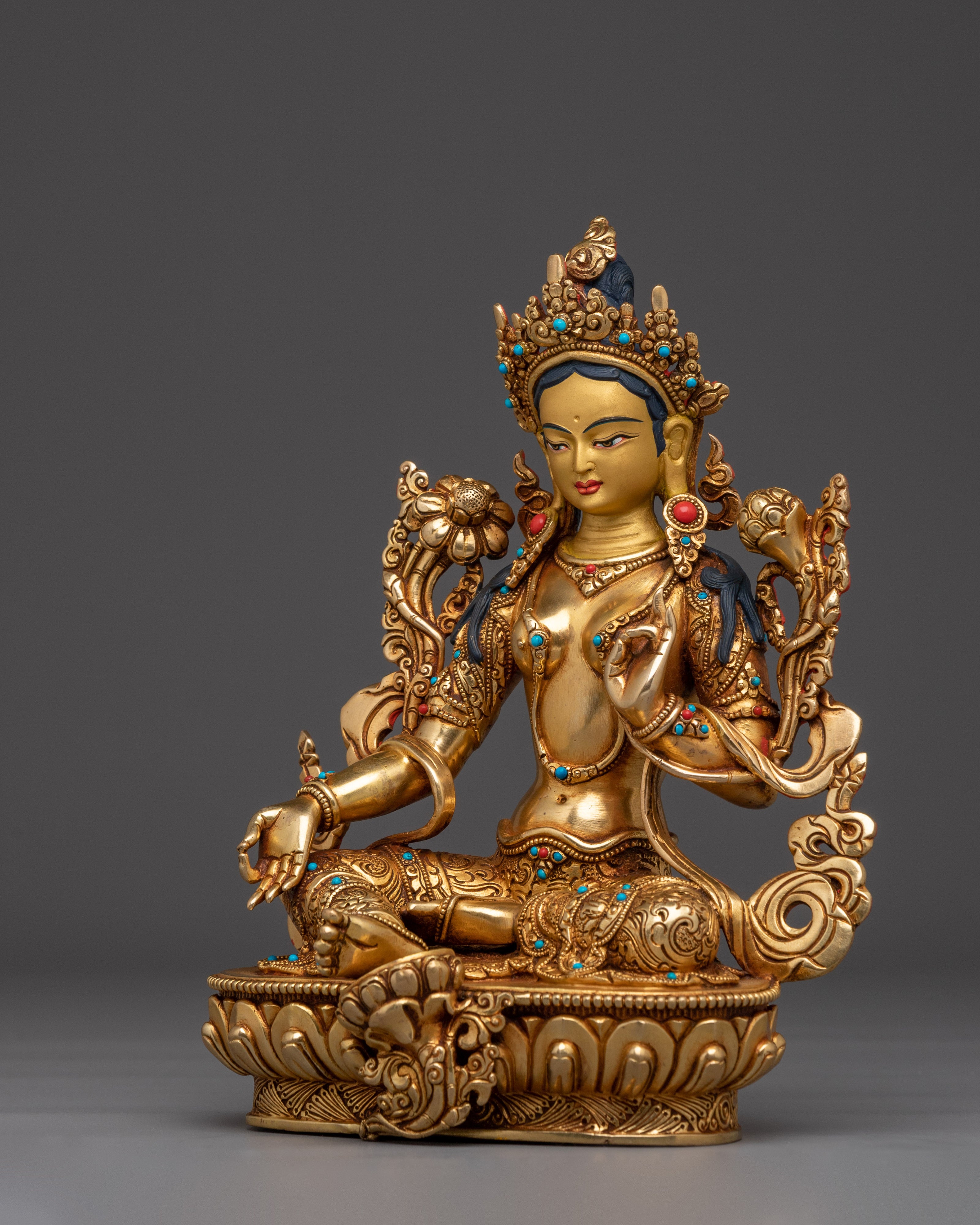 Green Tara, Meditation Altar | Nepalese Craftmanship