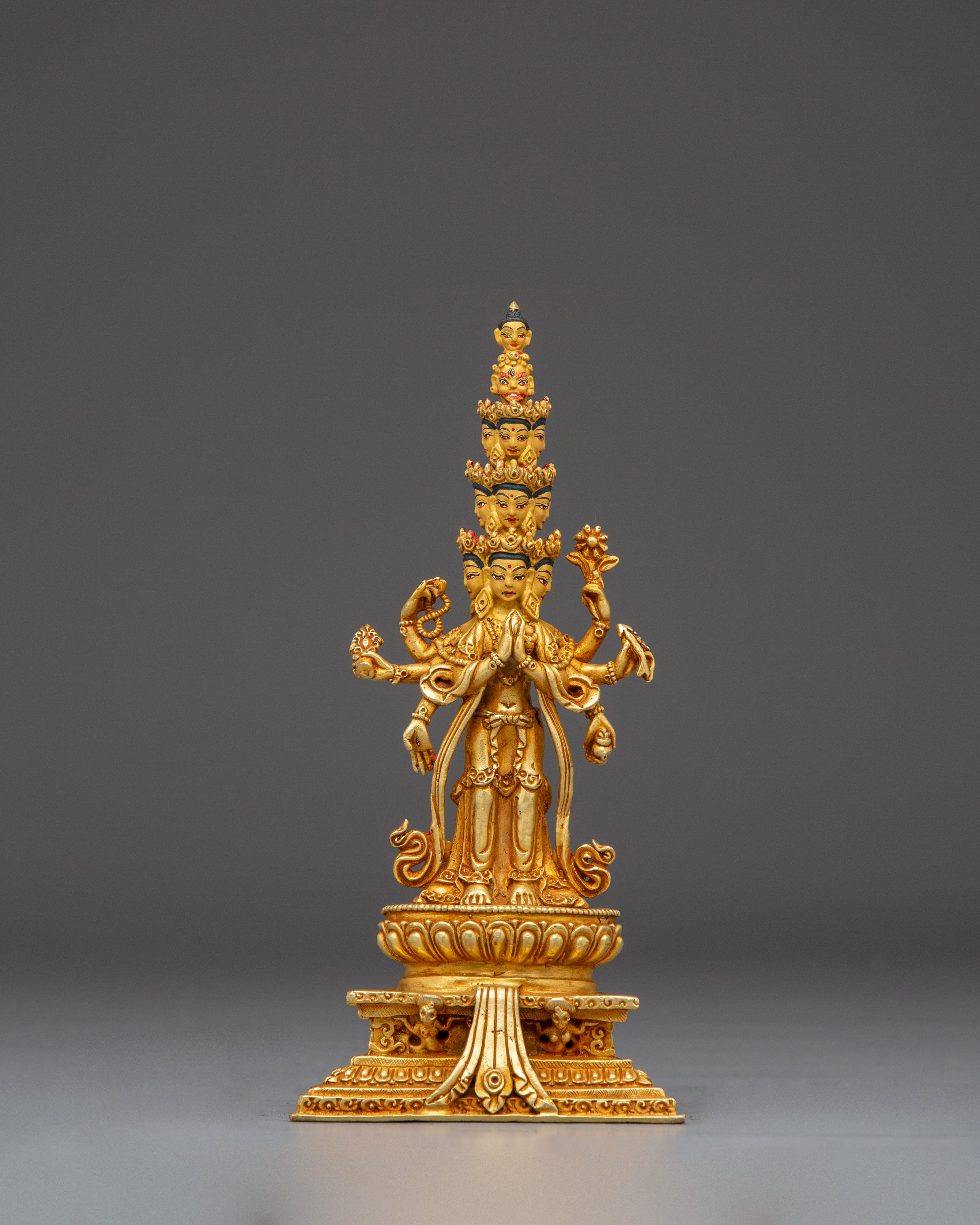 Machine made 1000 Armed Chenrezig Statue