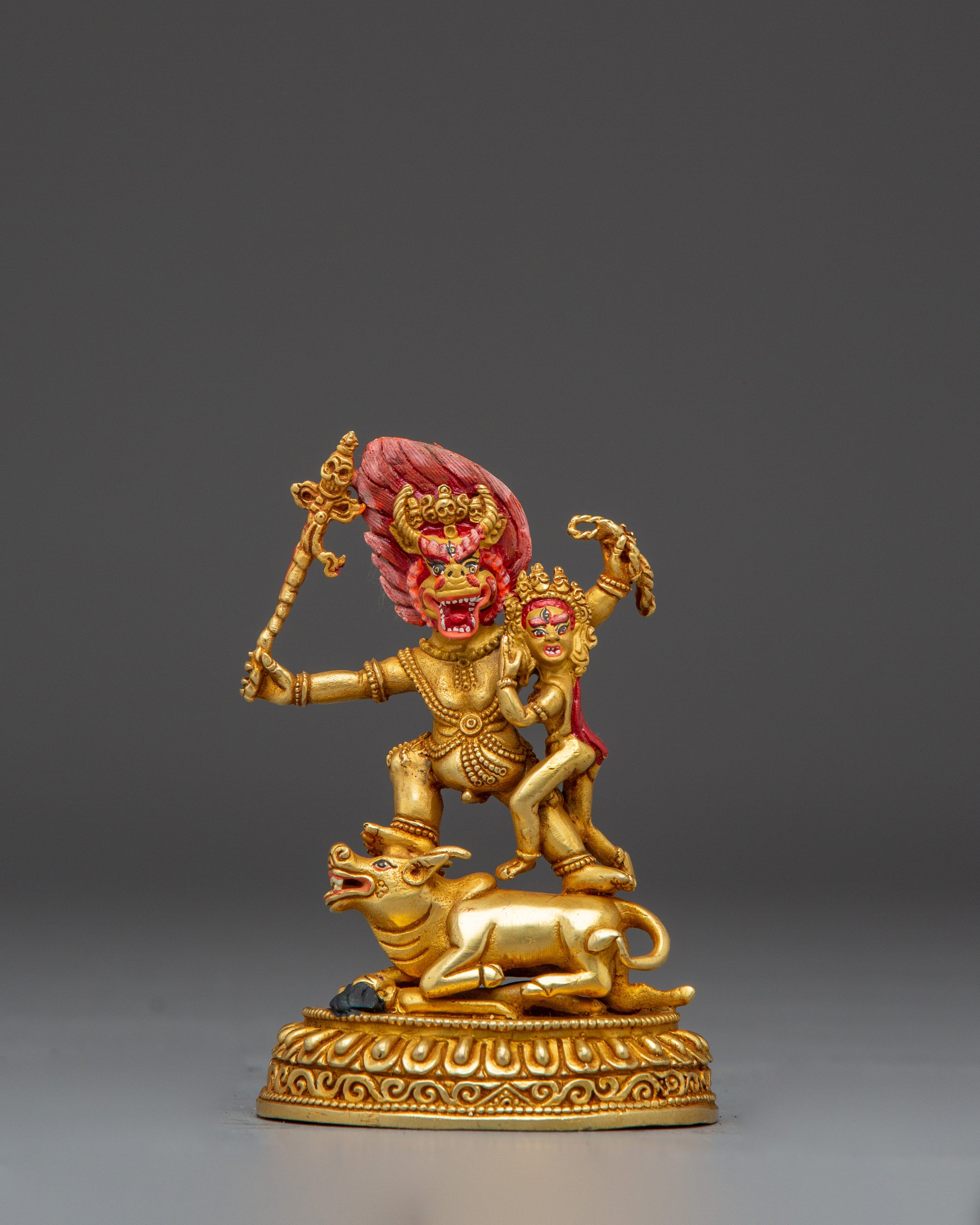 Wrathful Deity Yamantaka With Consort | Tibetan Buddhist Art