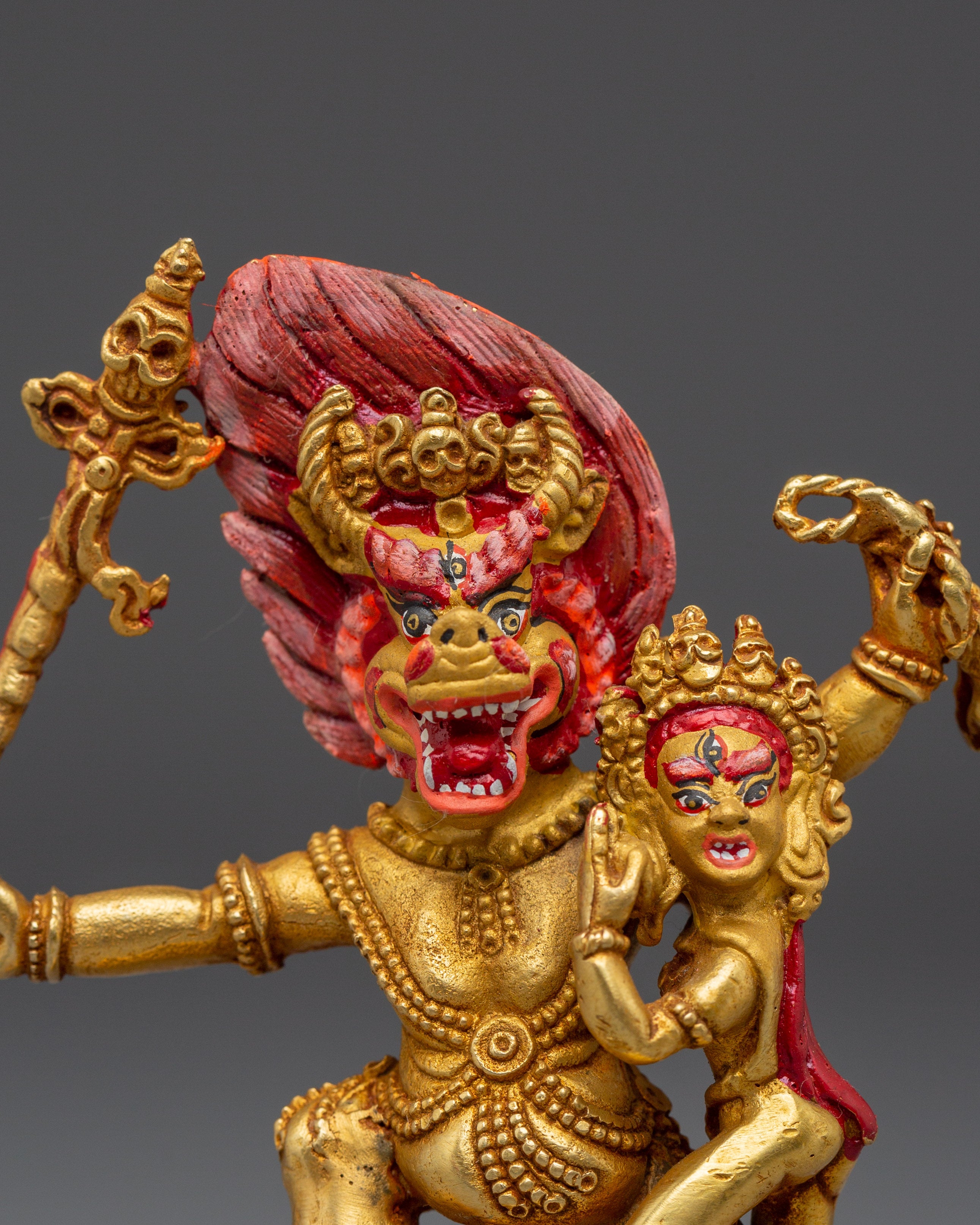 Wrathful Deity Yamantaka With Consort | Tibetan Buddhist Art