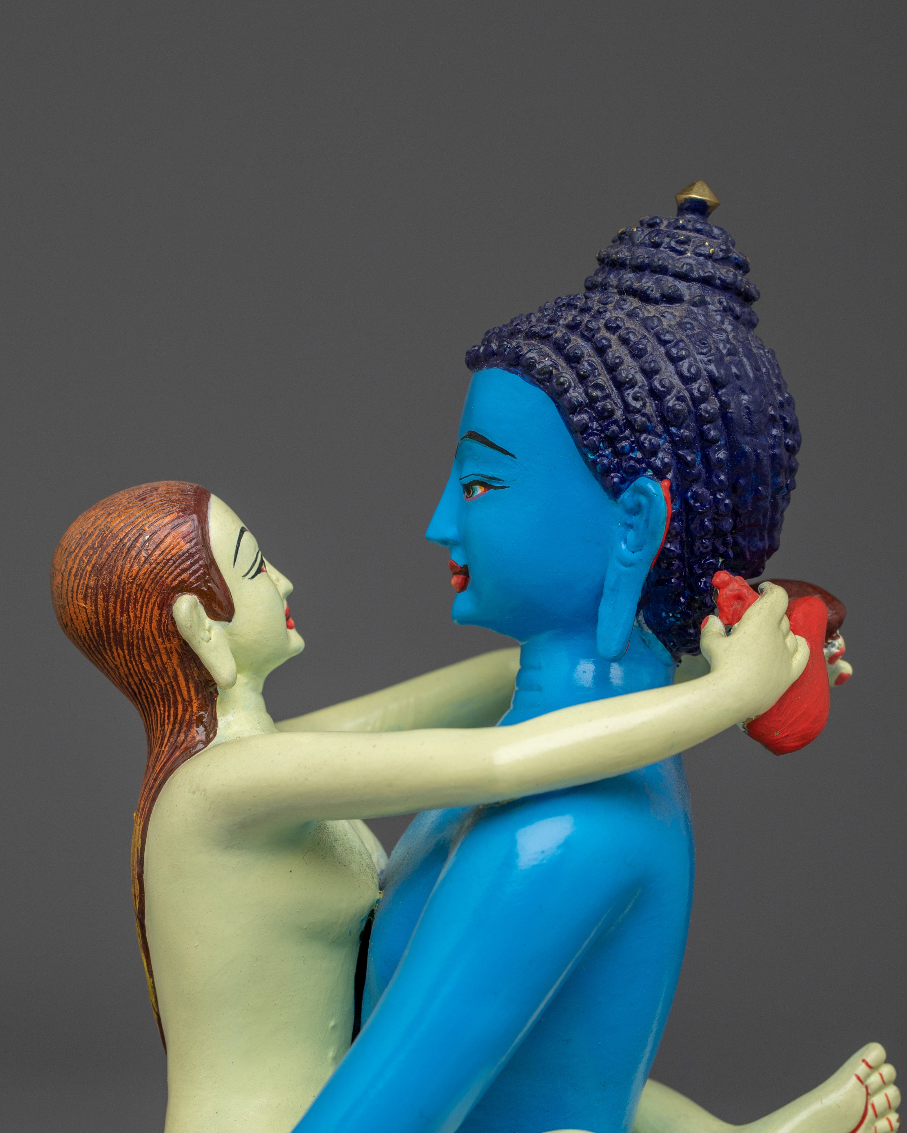 Copper Samantabhadra Statue with Acrylic | Symbol of Enlightened Wisdom