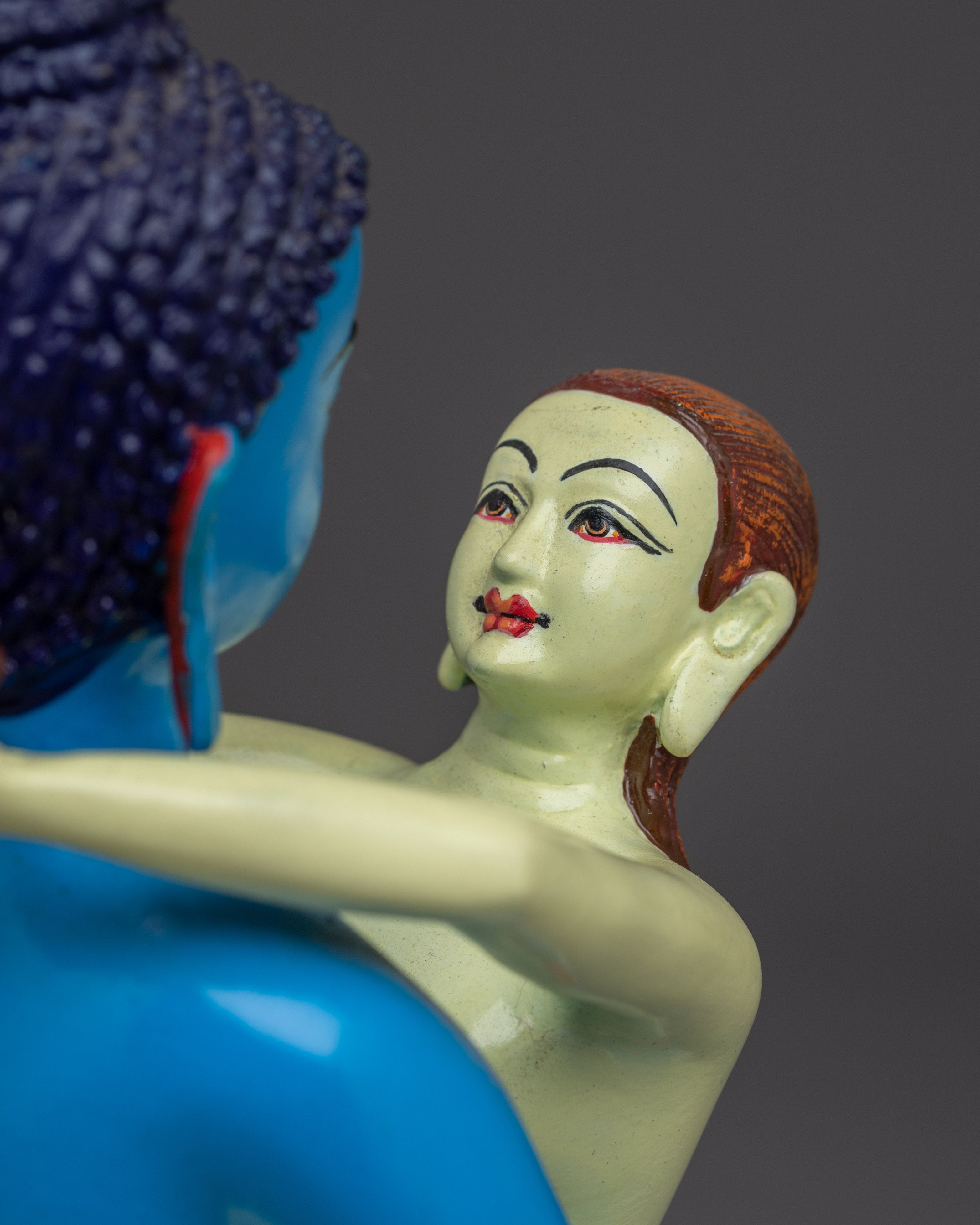 Copper Samantabhadra Statue with Acrylic | Symbol of Enlightened Wisdom