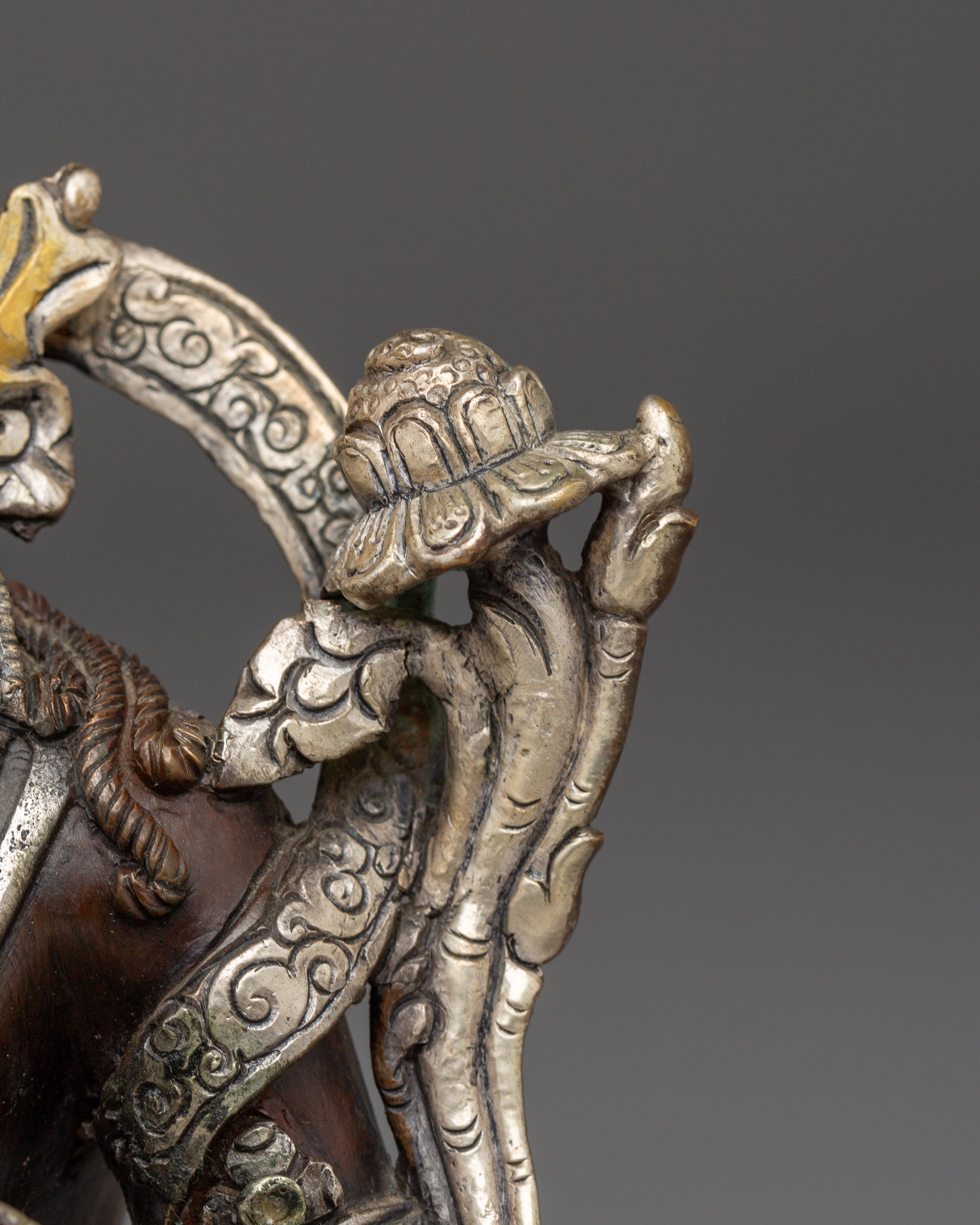 Green Tara Statue: Copper Handmade Artwork