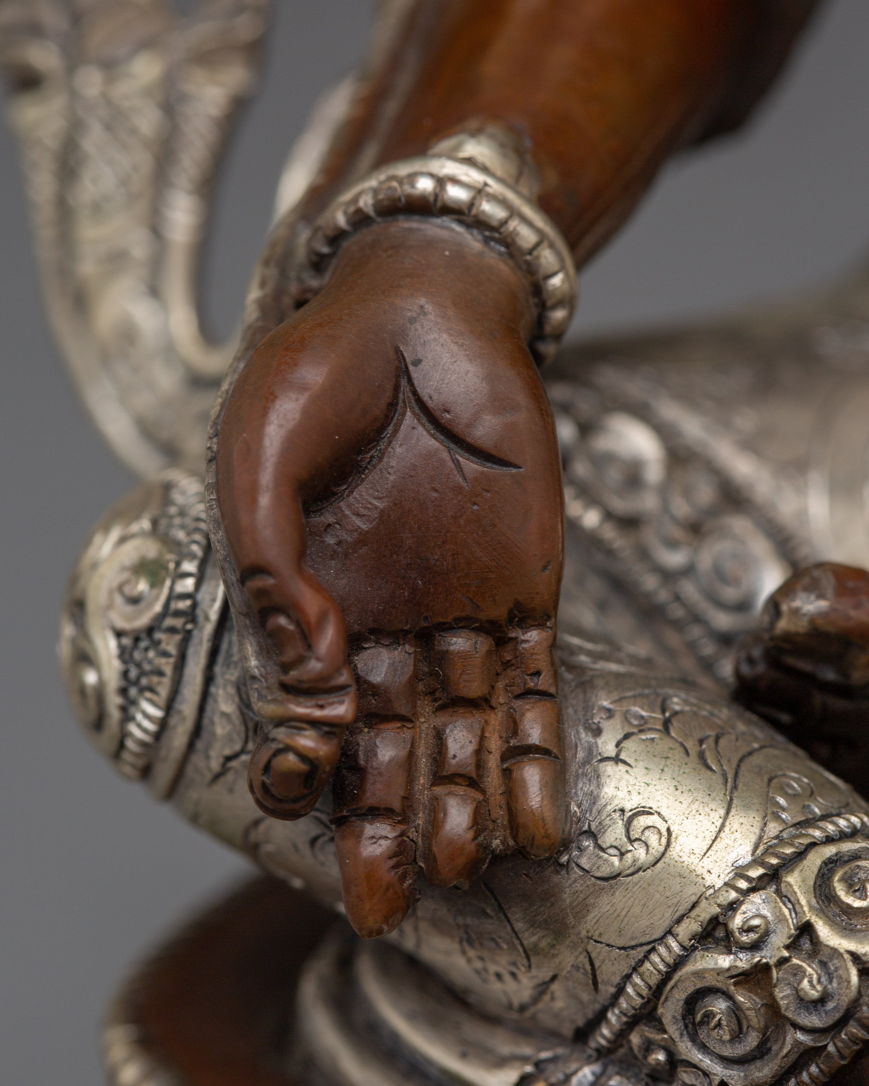 Green Tara Statue: Copper Handmade Artwork