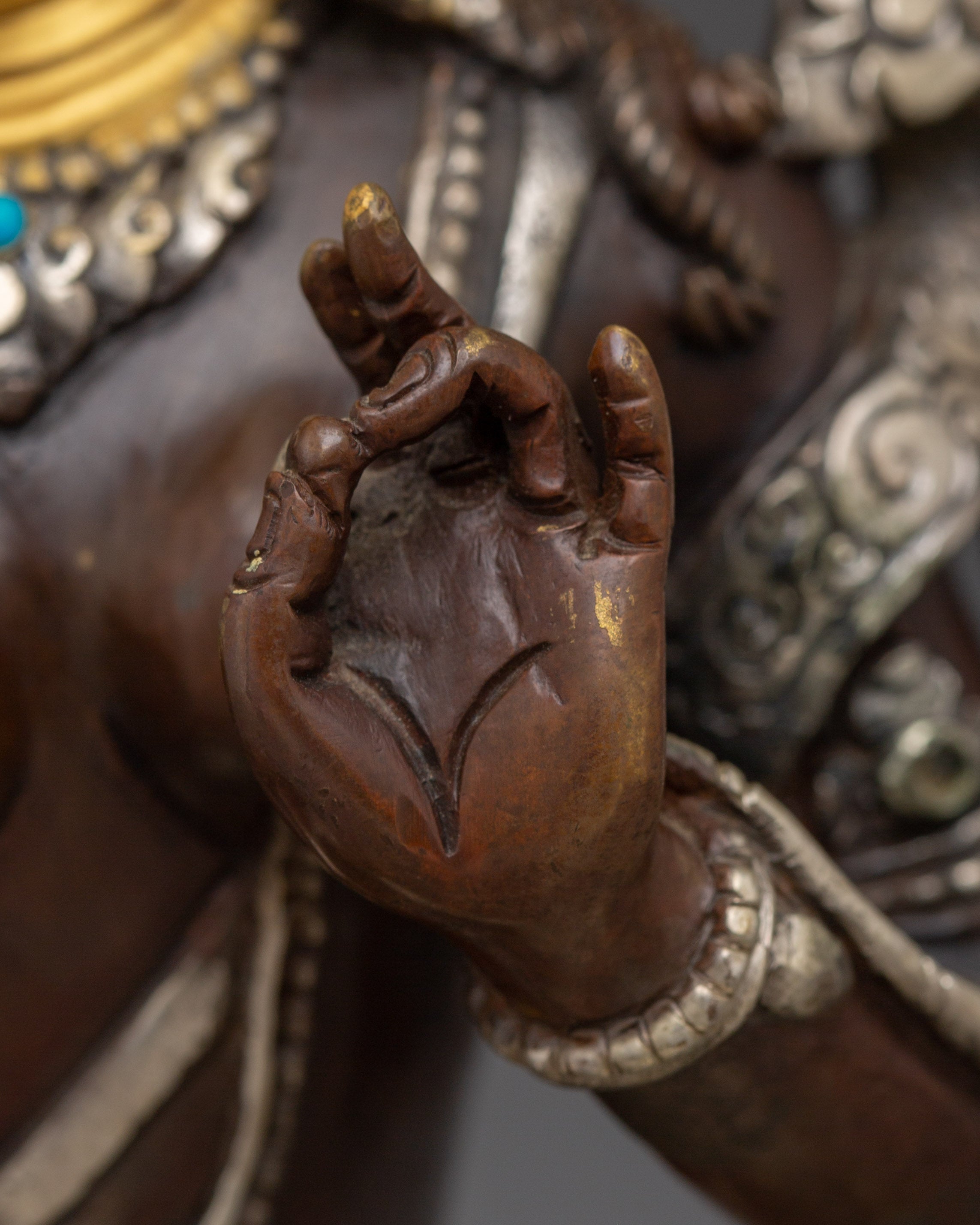 Green Tara Statue: Copper Handmade Artwork