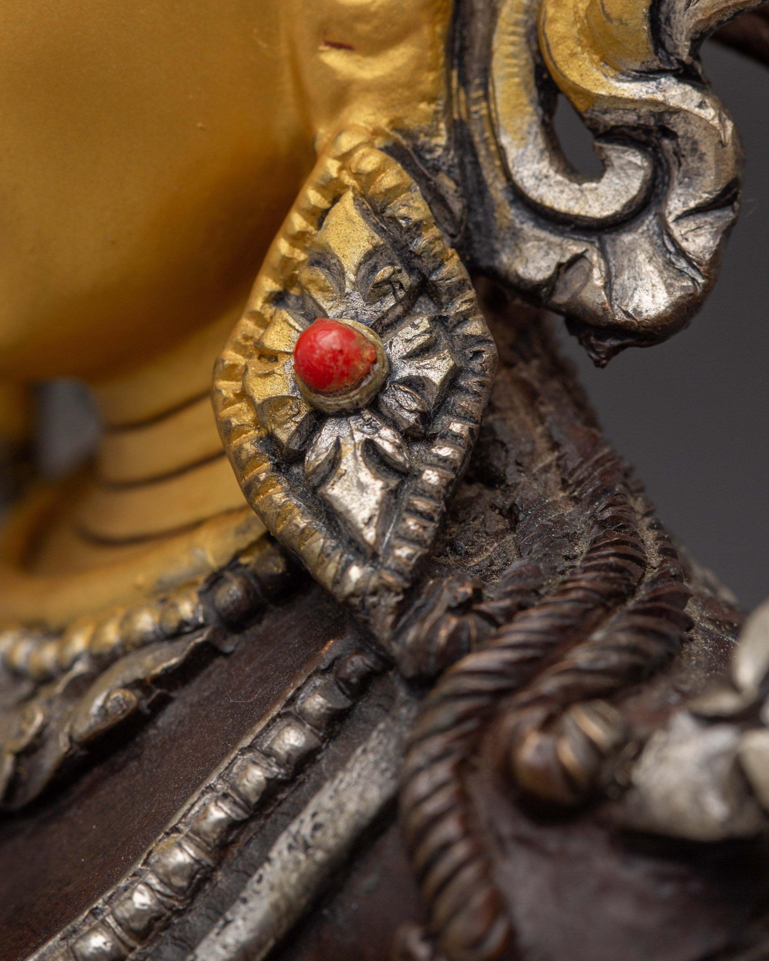 Green Tara Statue: Copper Handmade Artwork