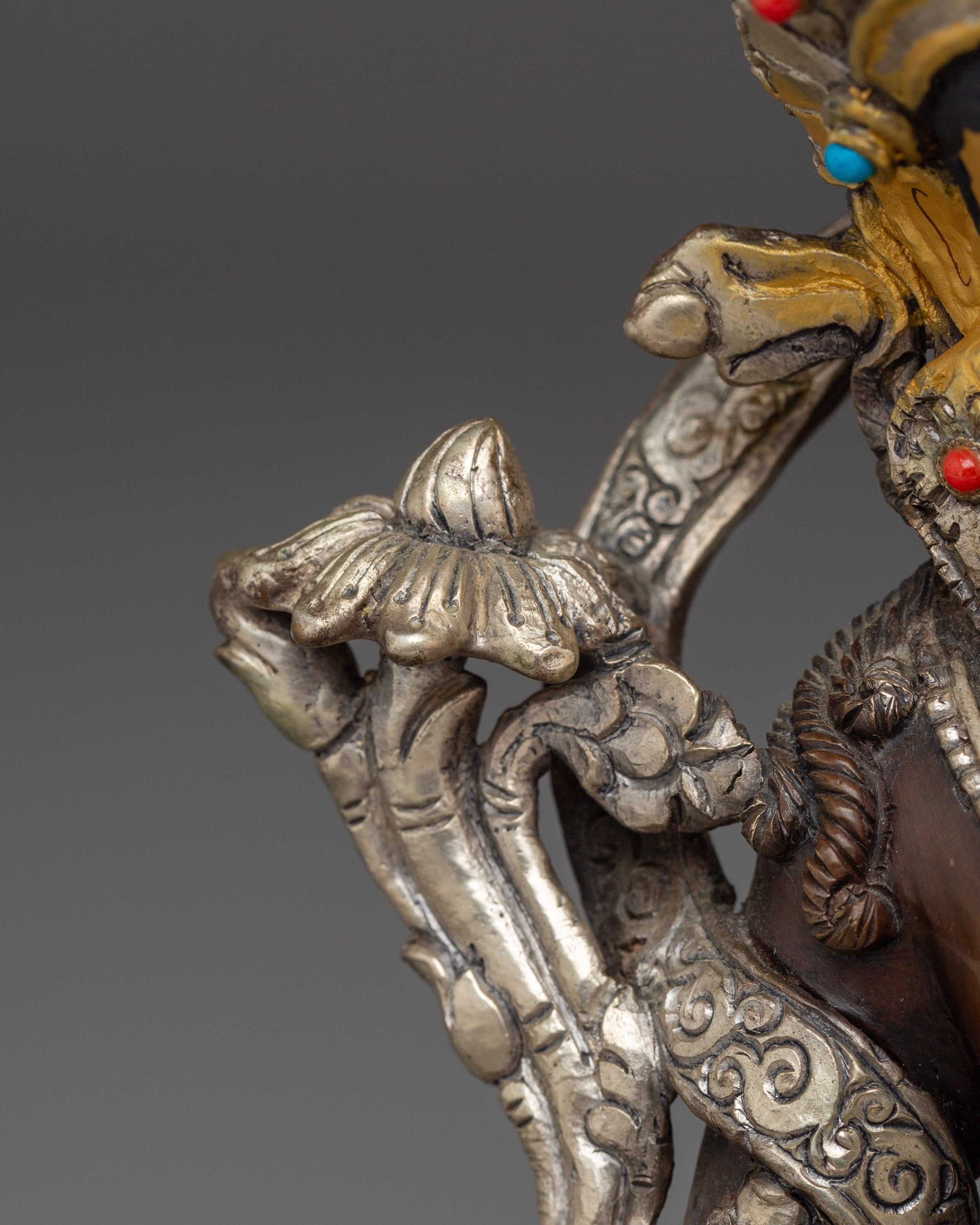 Green Tara Statue: Copper Handmade Artwork