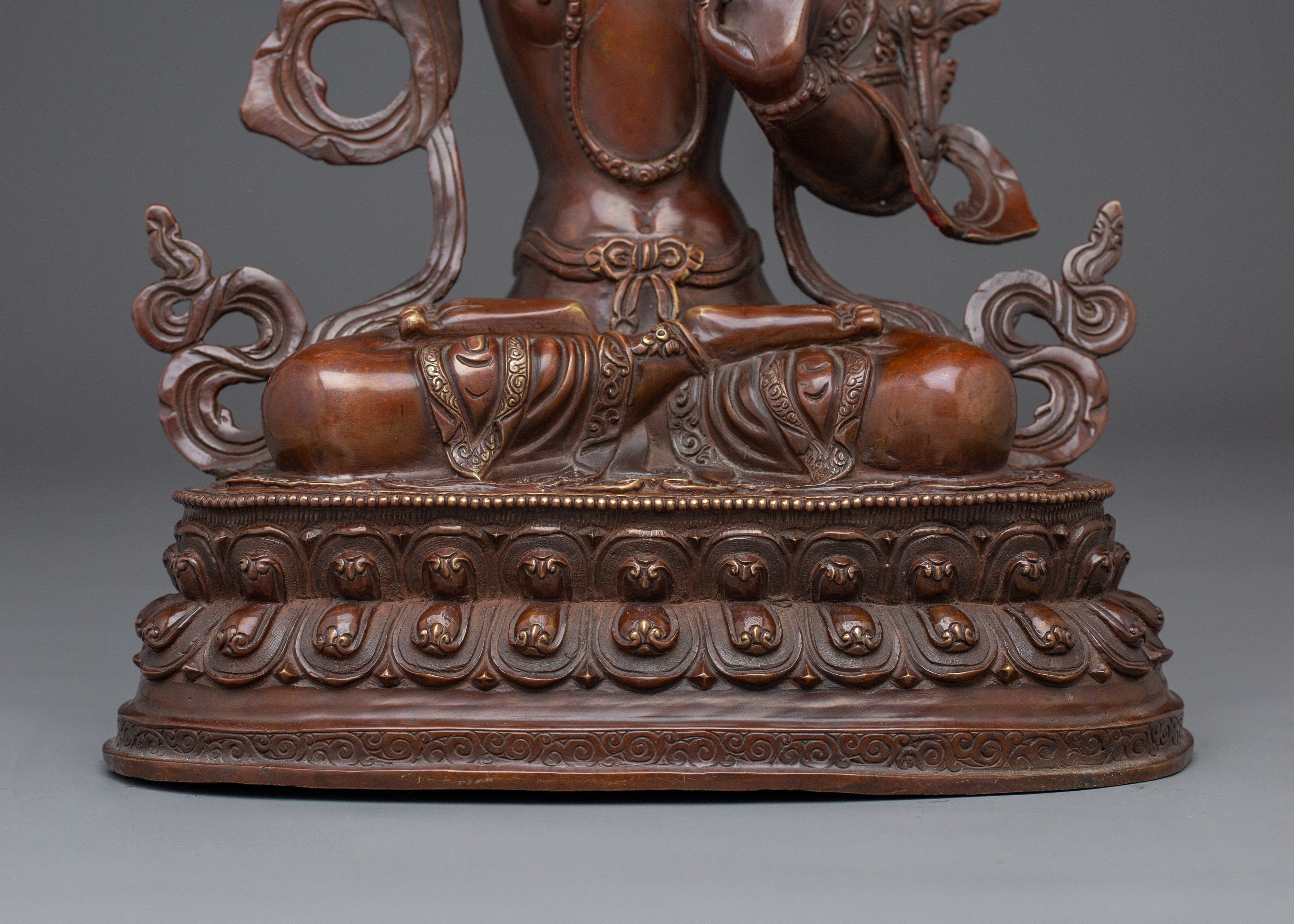 Manjushri Handmade Copper Statue | Bodhisattva of Wisdom