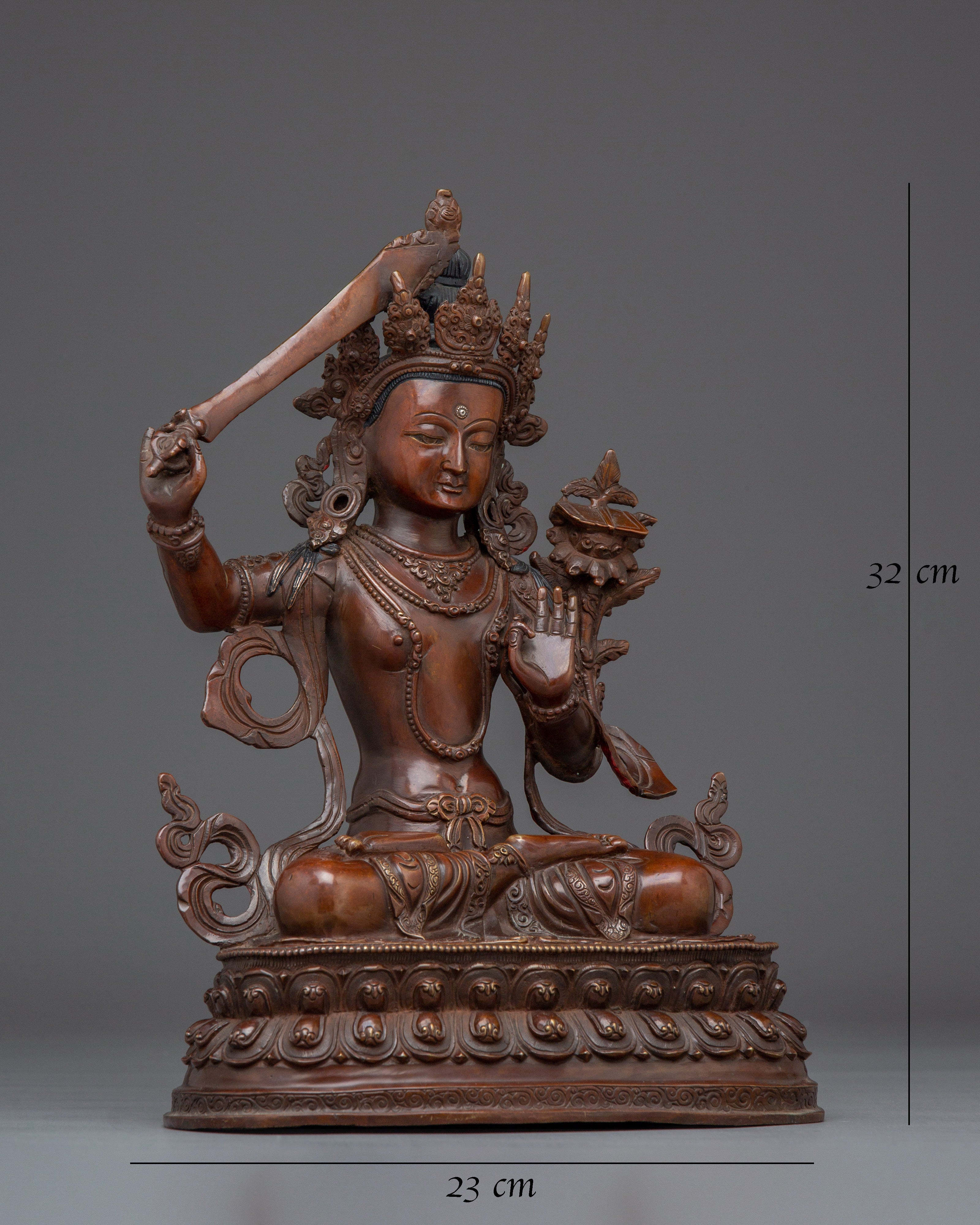 Manjushri Handmade Copper Statue