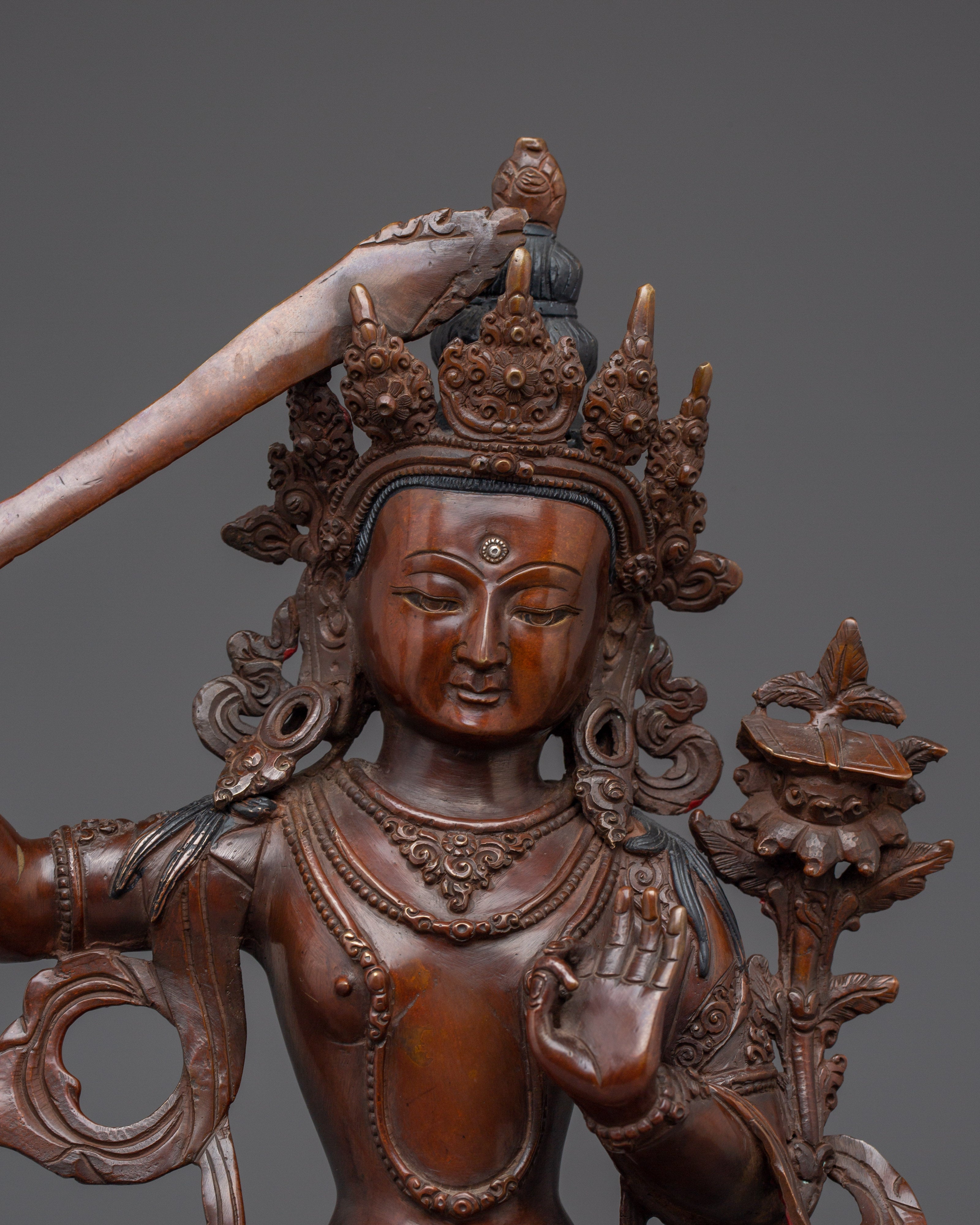Manjushri Handmade Copper Statue | Bodhisattva of Wisdom