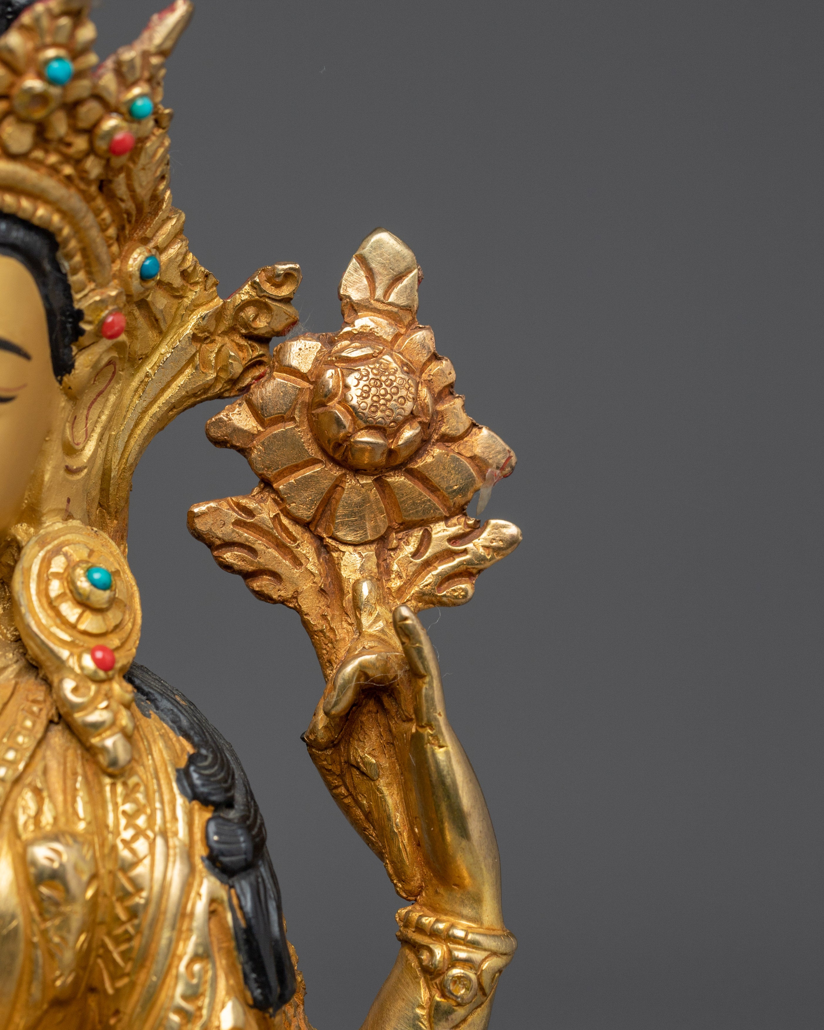 Avalokiteshvara Handmade Copper Statue | Chenrezig - Compassionate Bodhisattva