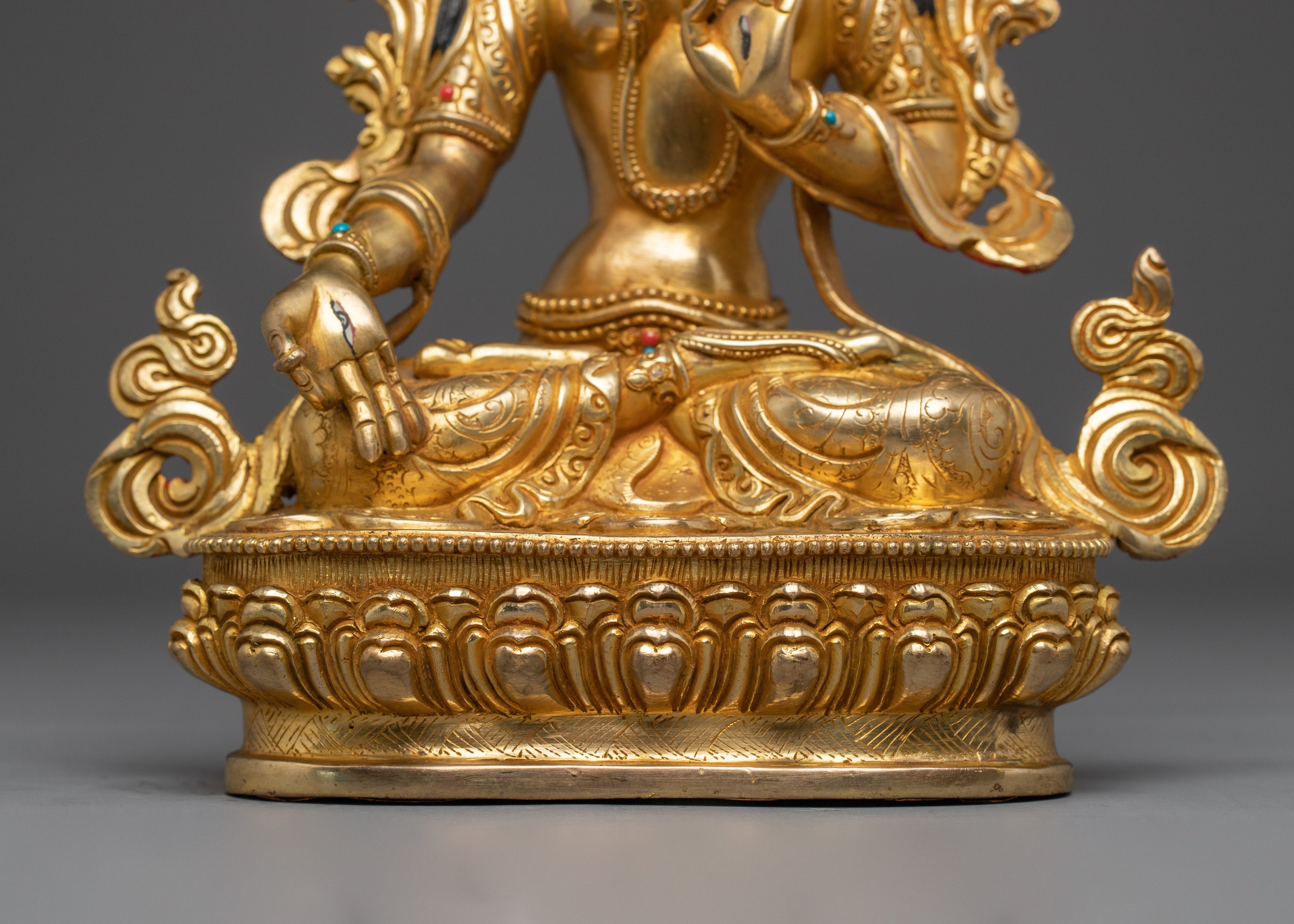 Tibetan Goddess White Tara Statue | Buddhist Longevity Deity