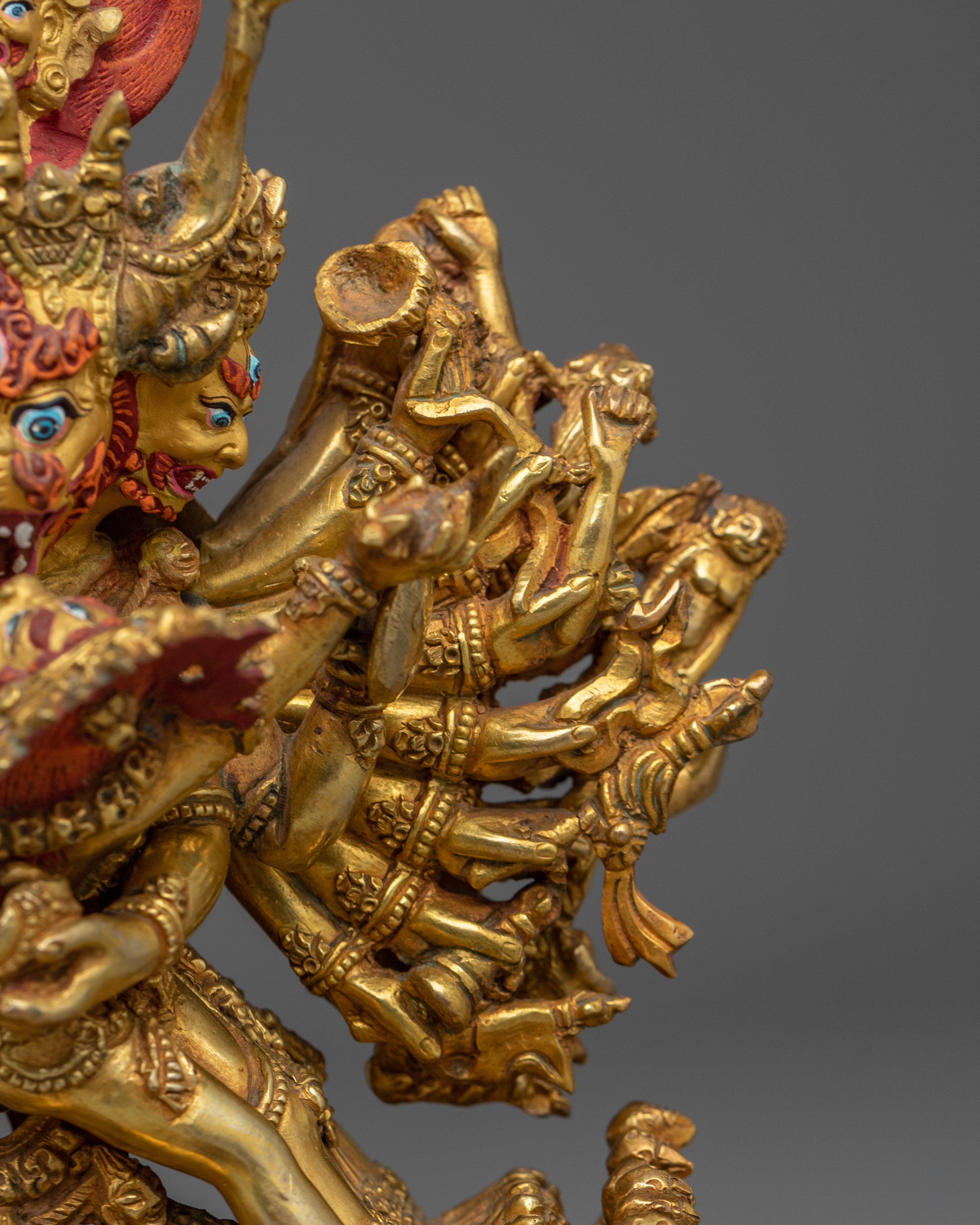 Yamantaka with Vajravetali Statue | Buffalo Headed Deity