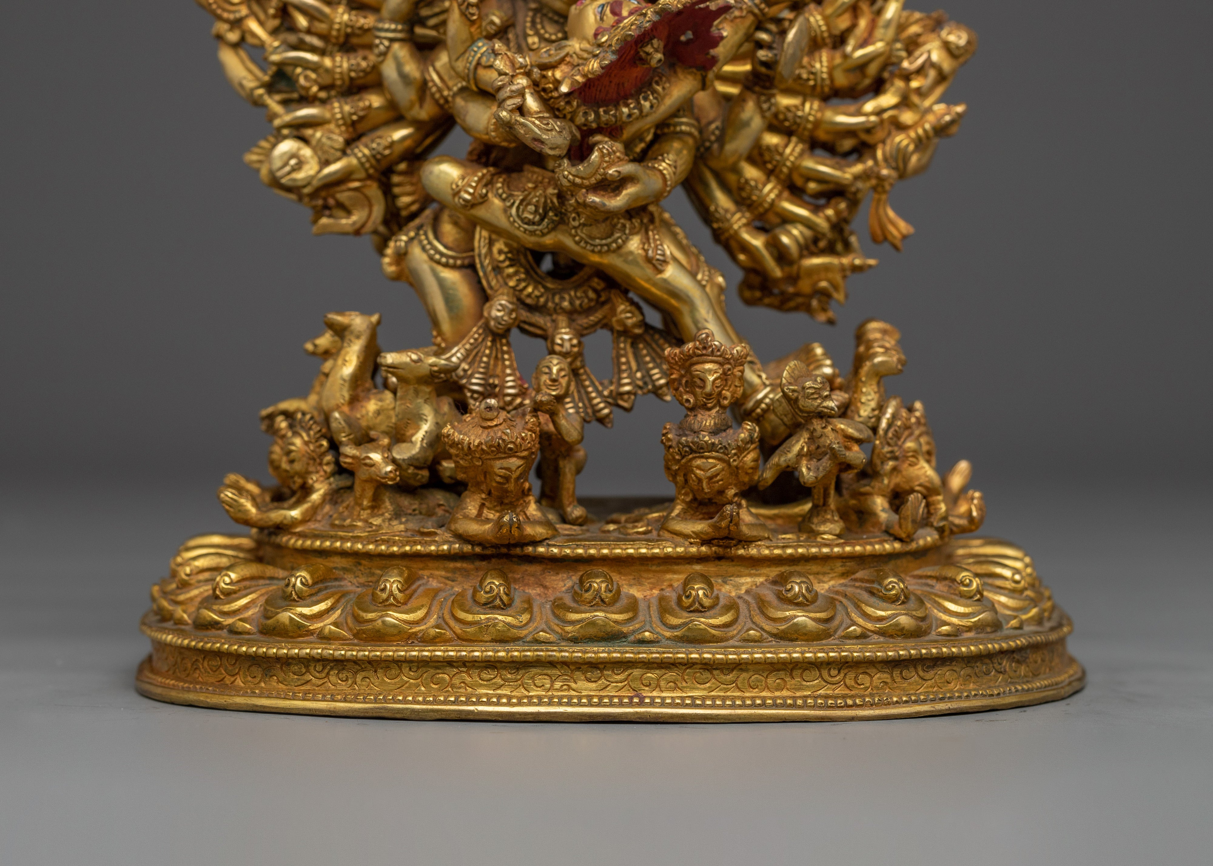 Yamantaka with Vajravetali Statue | Buffalo Headed Deity