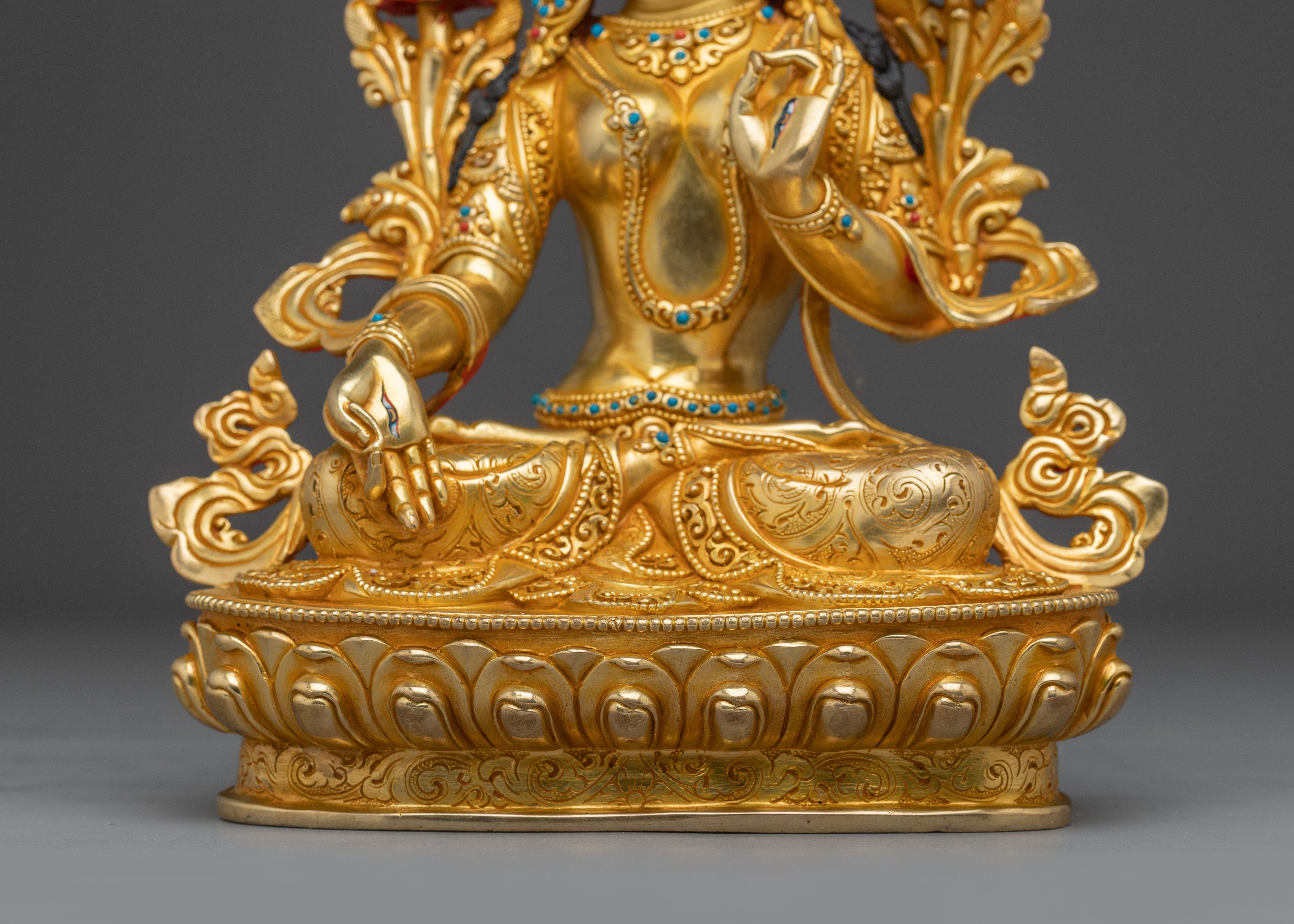 White Tara Sacred Buddhist Artwork | Divine Protector and Spiritual Guide