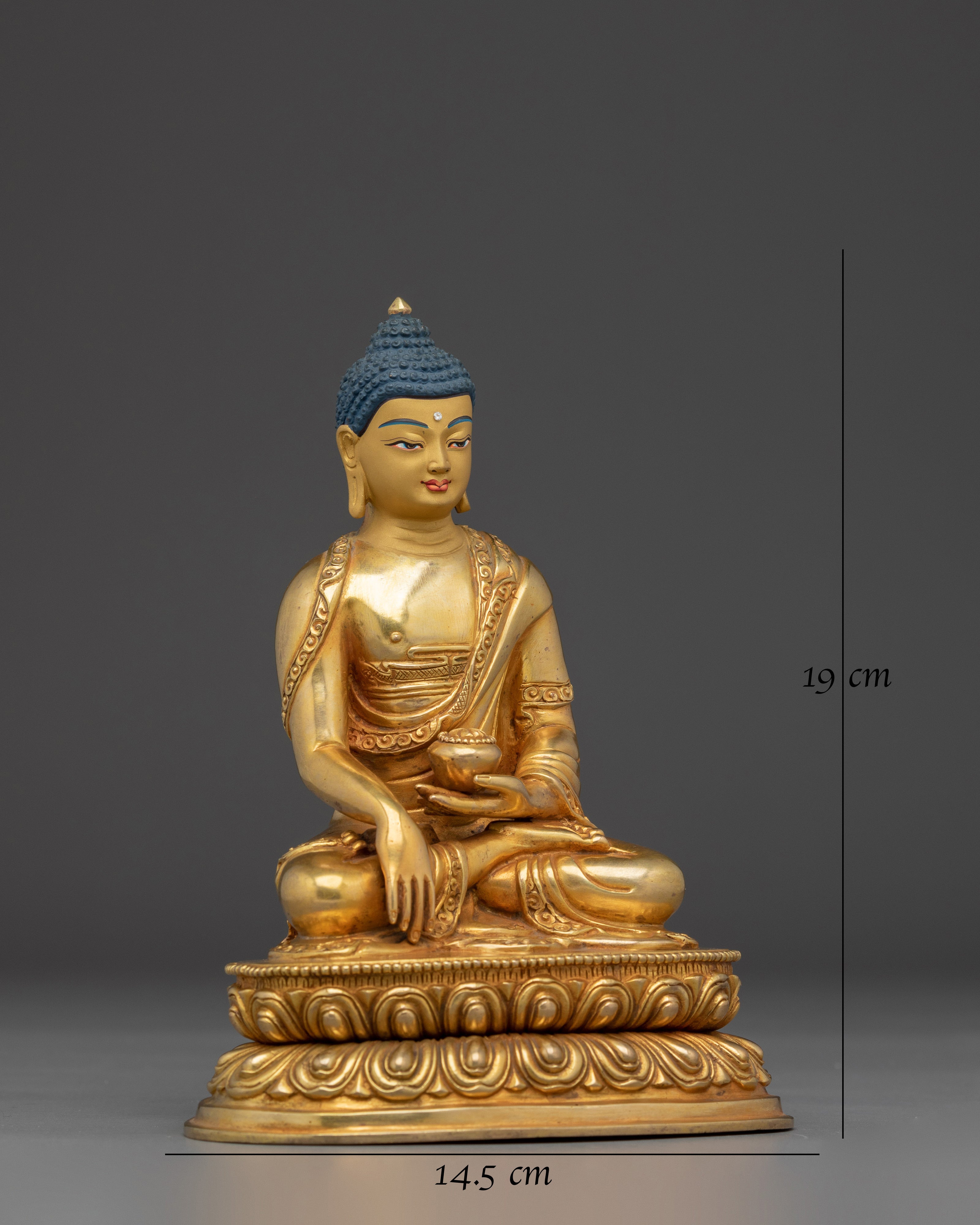 Gold Gilded Three Buddha Set