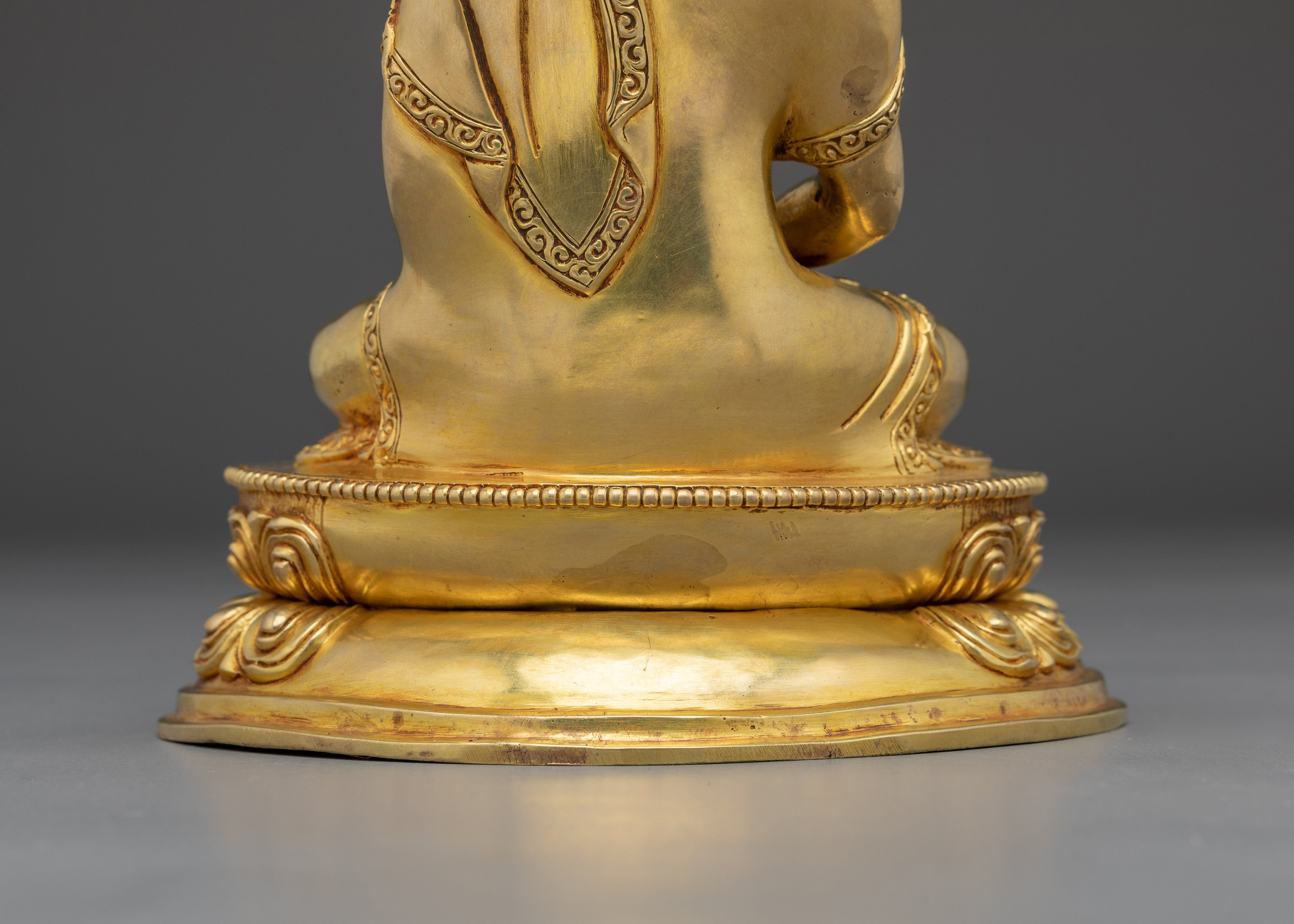 Copper and Gold-Gilded Amitabha Buddha Statue | Serenity & Enlightened Presence