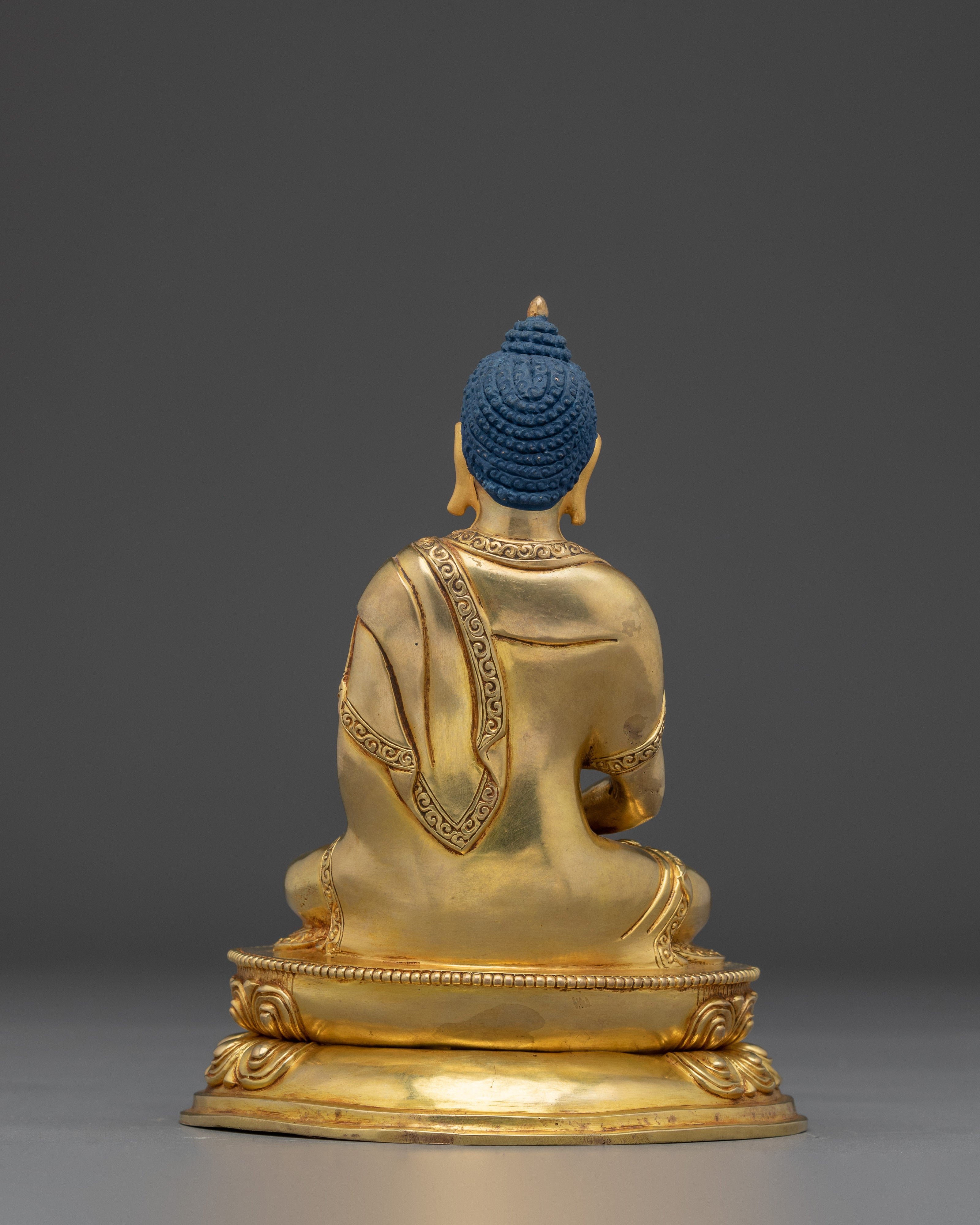 Copper and Gold-Gilded Amitabha Buddha Statue | Serenity & Enlightened Presence