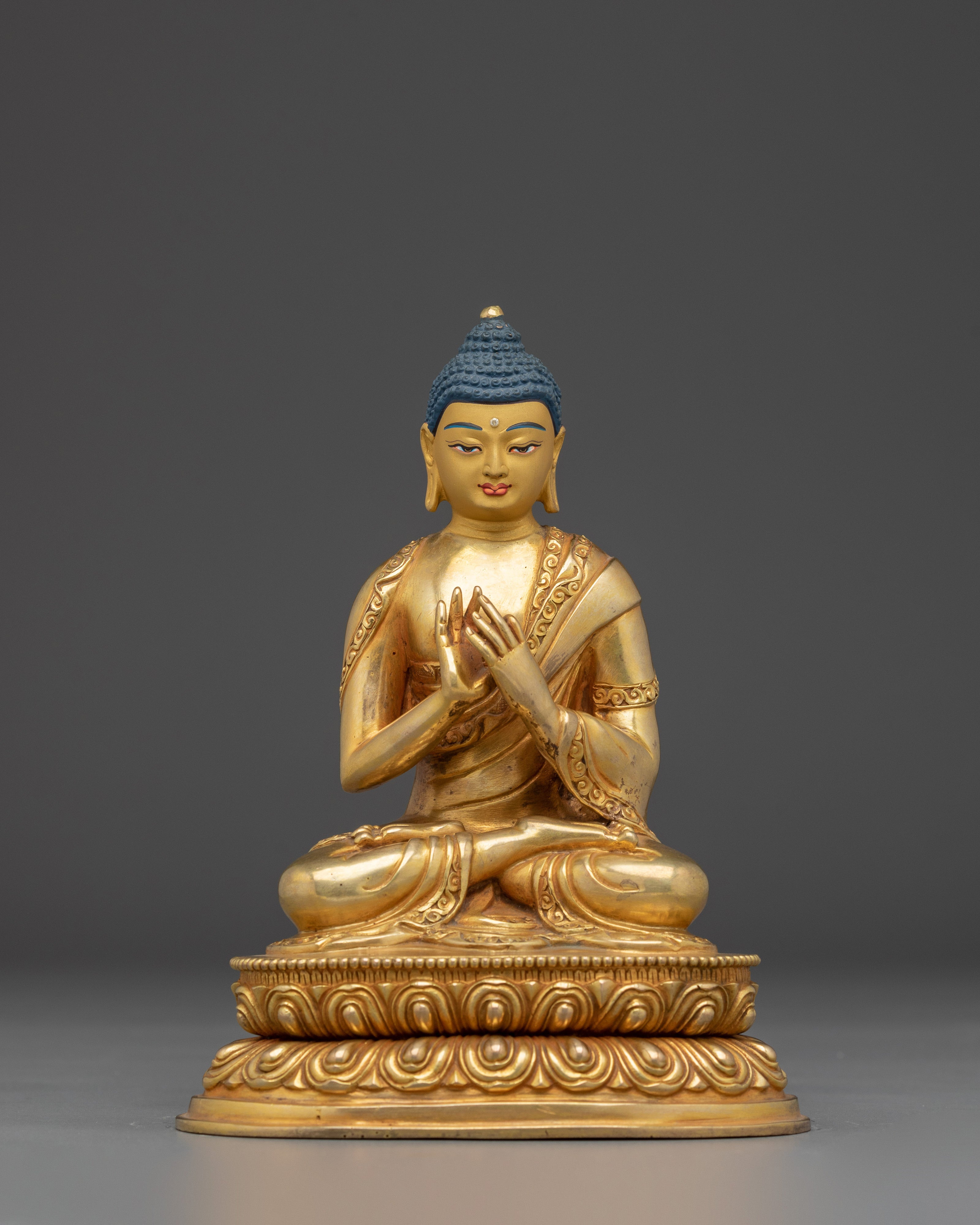 Five Dhyani Buddha Copper Statue Set | Sacred Symbols of Wisdom, Balance and Peace