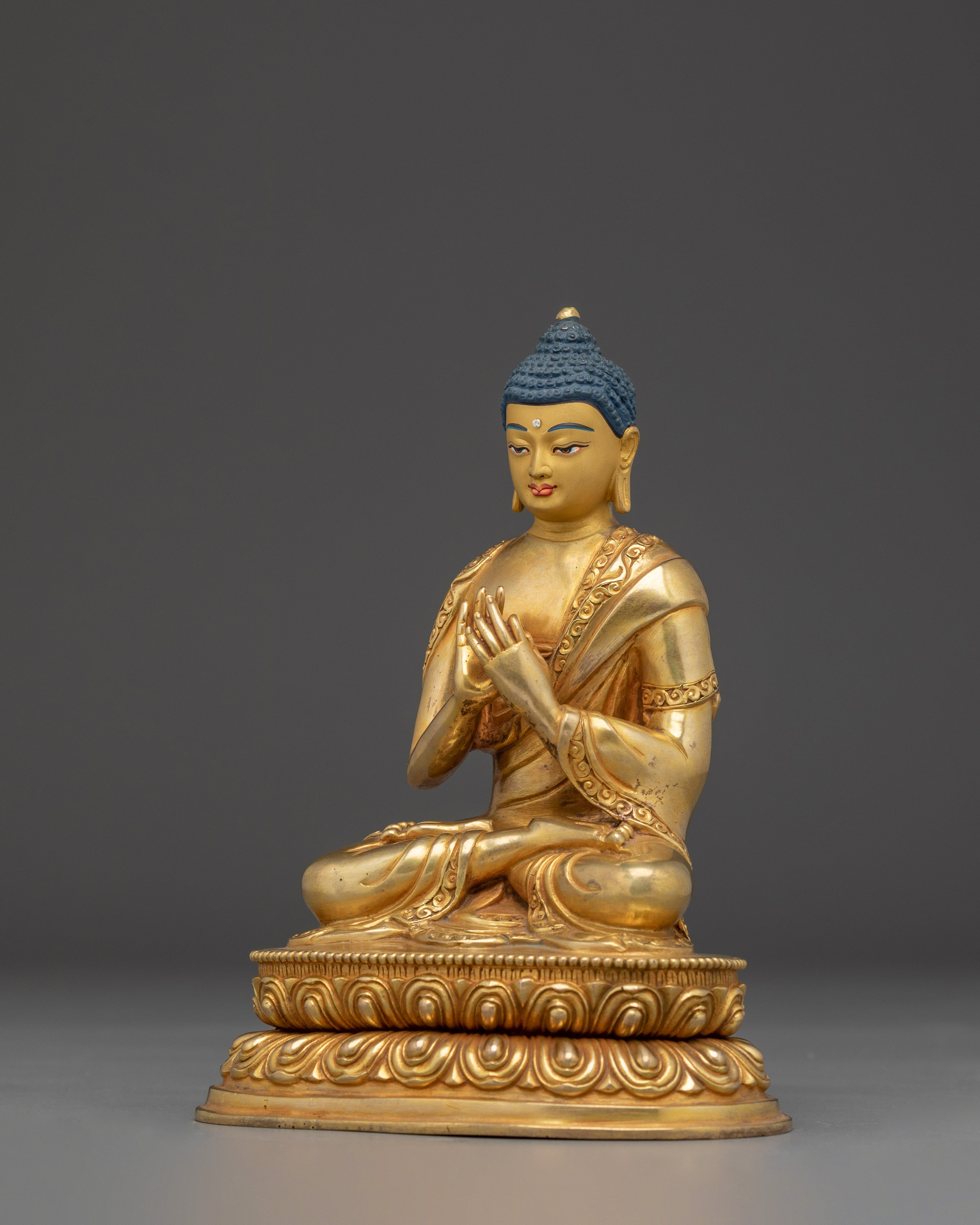 Handcrafted Gold Vairocana Buddha Statue | Sculpture of Wisdom and Enlightenment