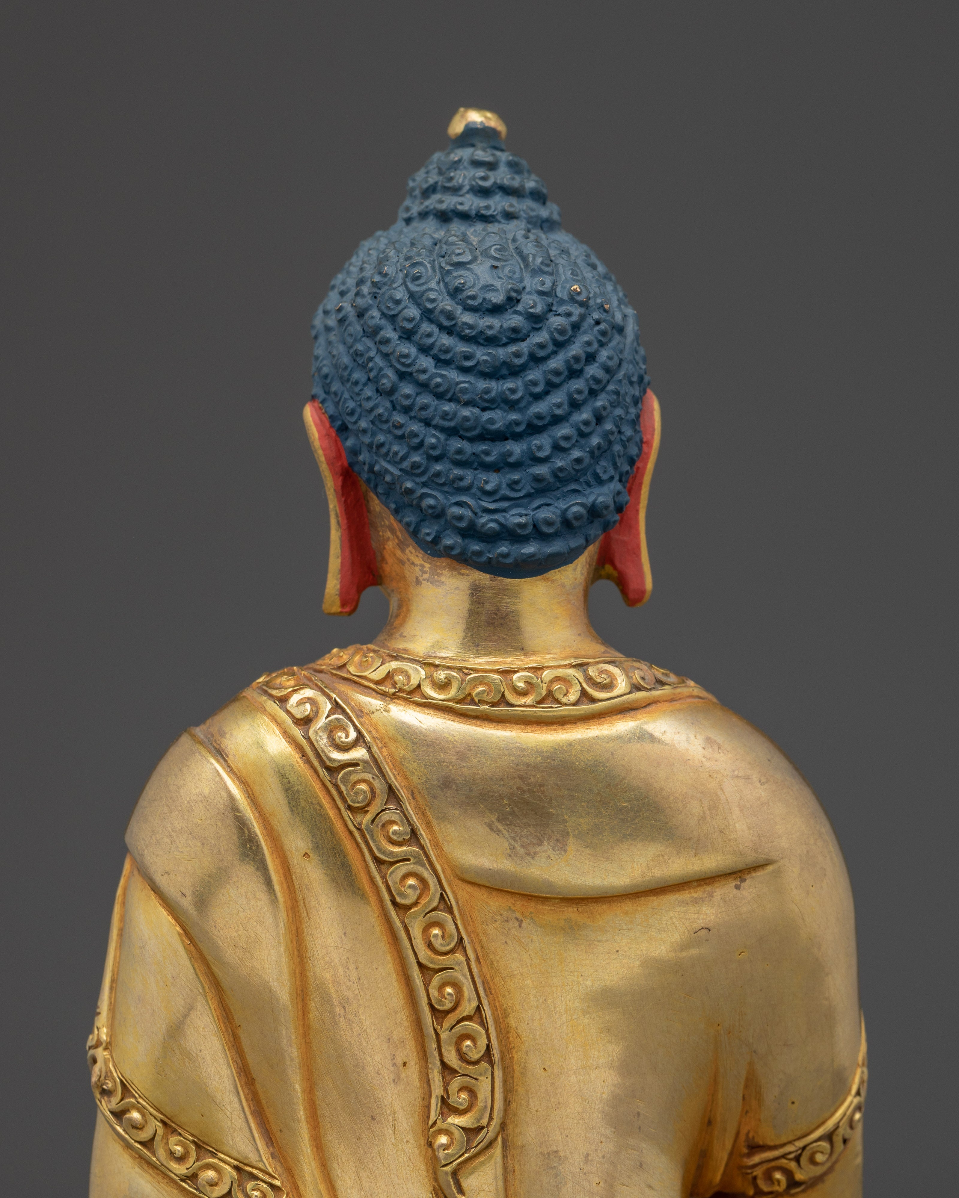 Handcrafted Gold Vairocana Buddha Statue | Sculpture of Wisdom and Enlightenment