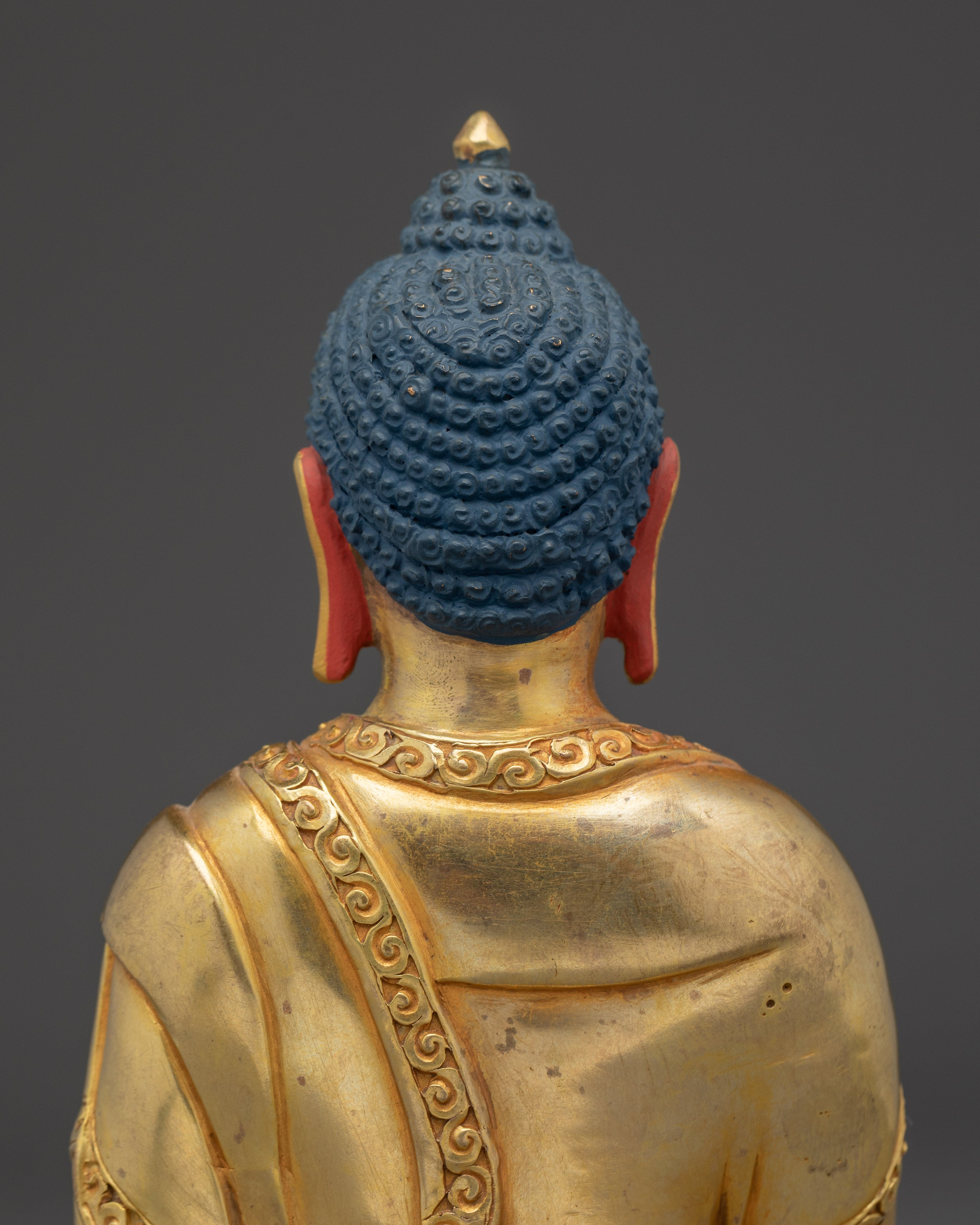 Amogasiddhi Buddha in 24K Gold-Gilded Copper | Sacred Protector and Meditation