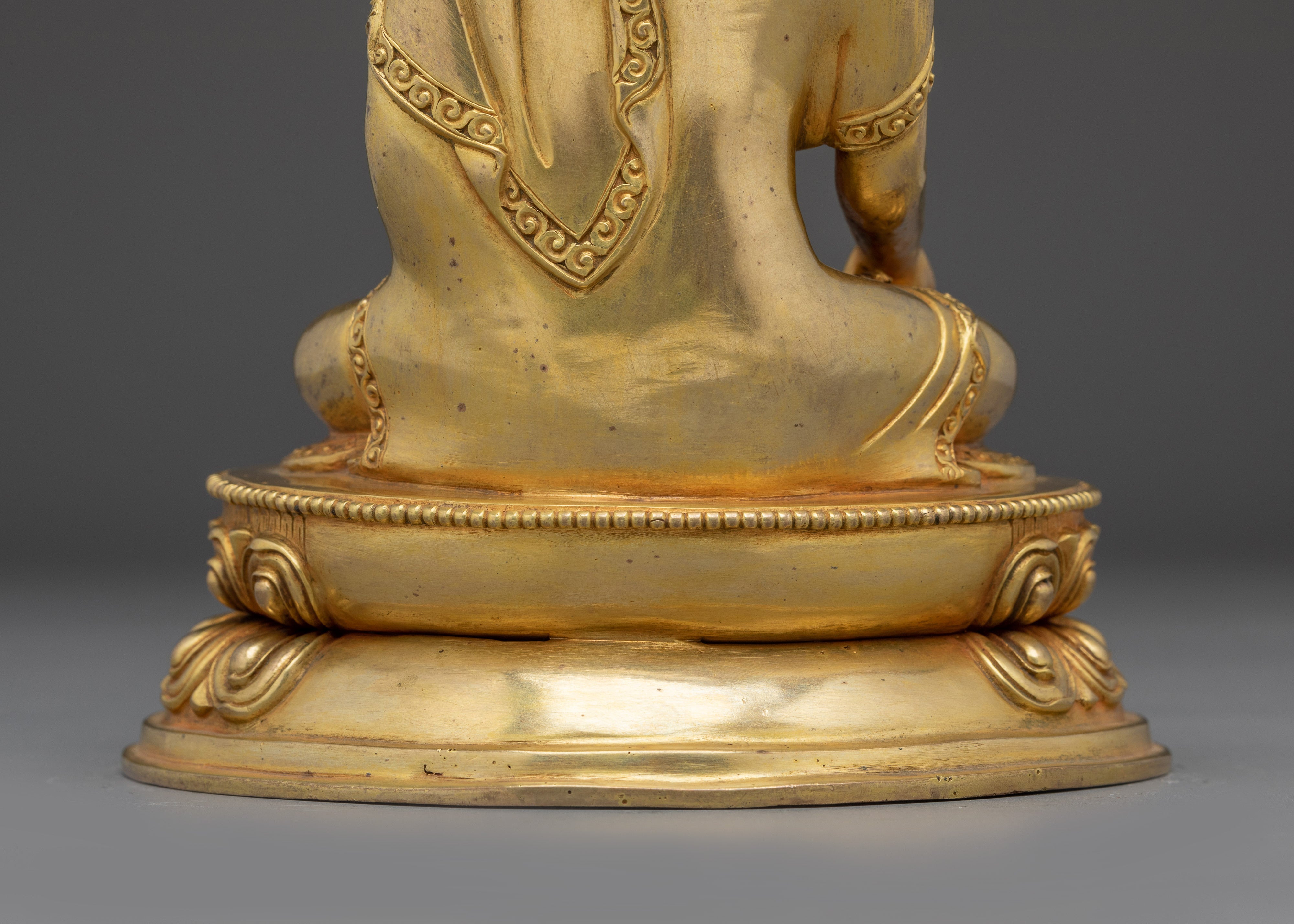 Gold Gilded Ratnasambhava Buddha Statue | Symbol of Generosity and Inner Balance