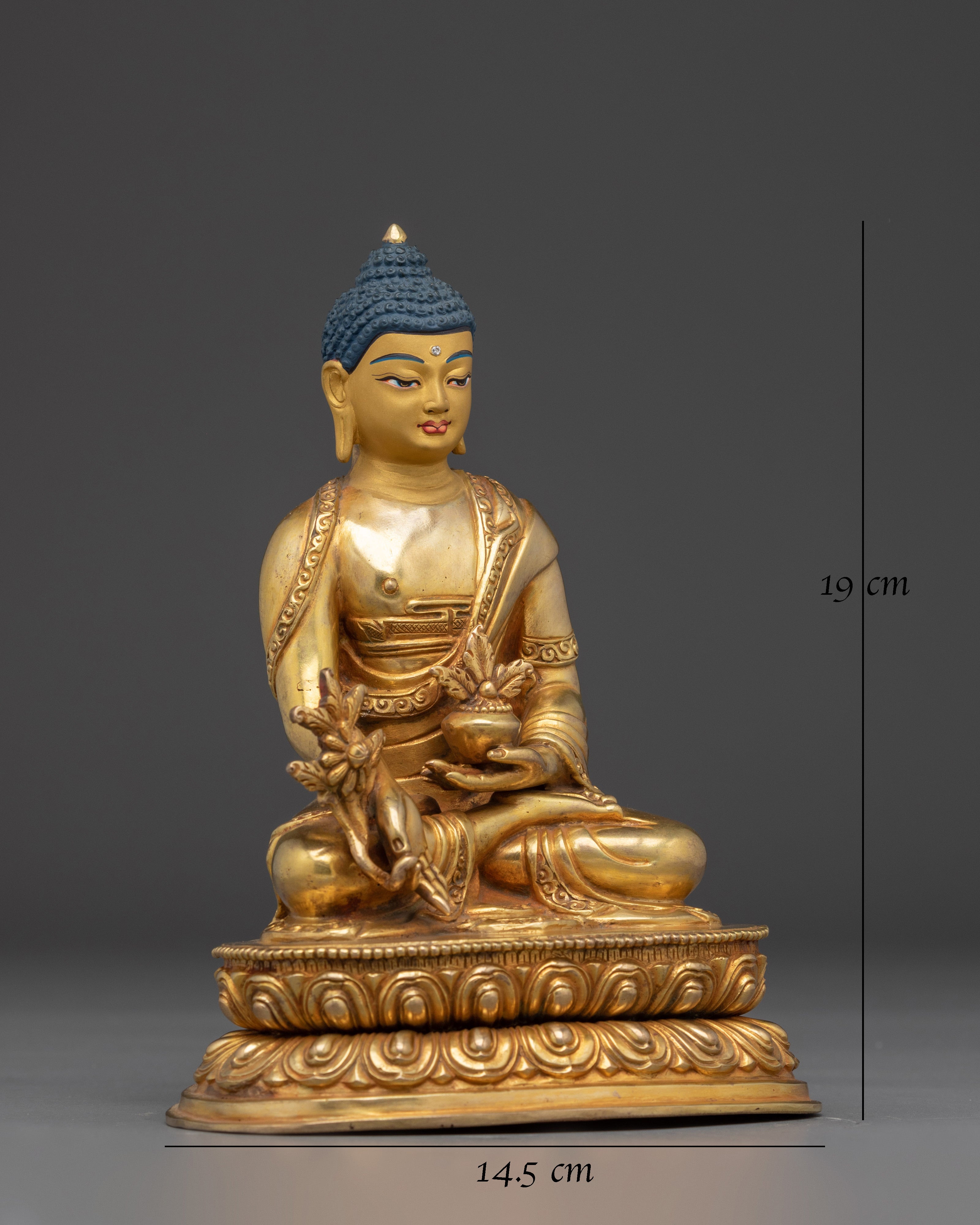 Handmade Golden Medicine Buddha Art