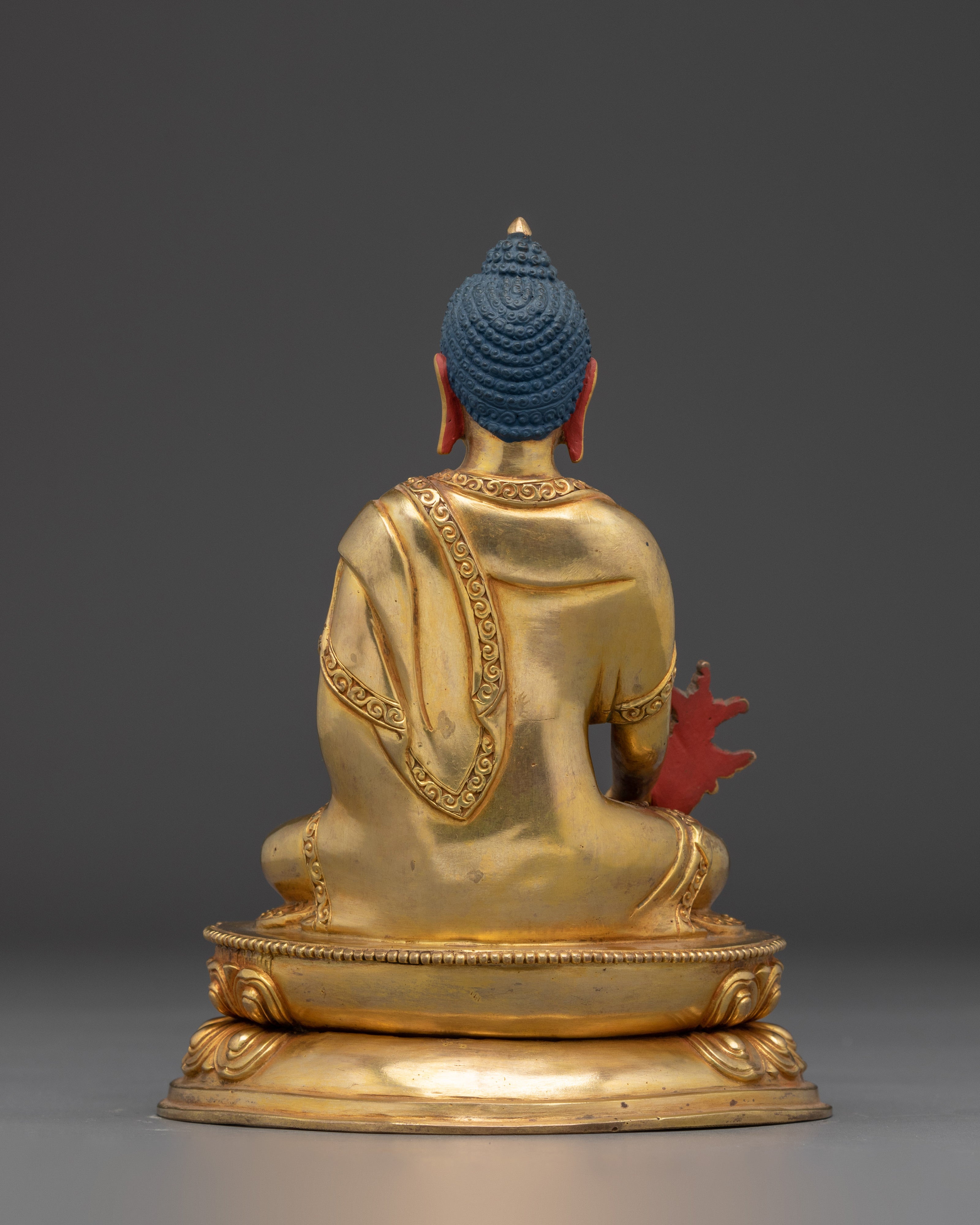 Handmade Golden Medicine Buddha Art | Spiritual Decor Figurine
