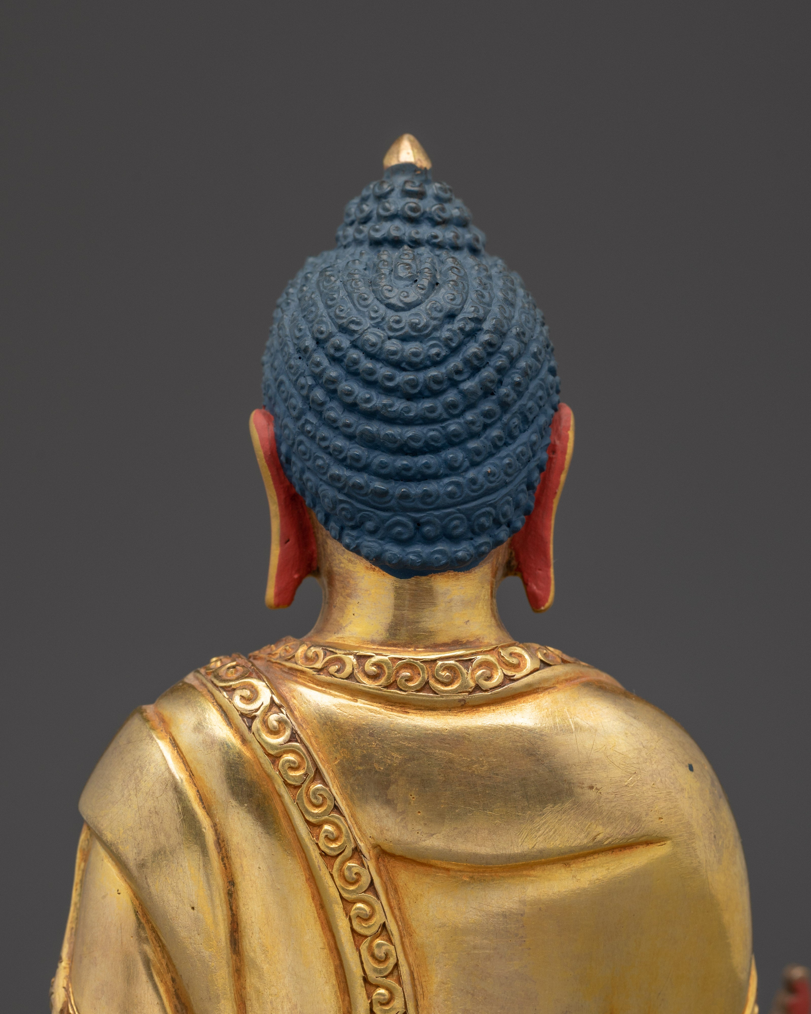 Handmade Golden Medicine Buddha Art | Spiritual Decor Figurine